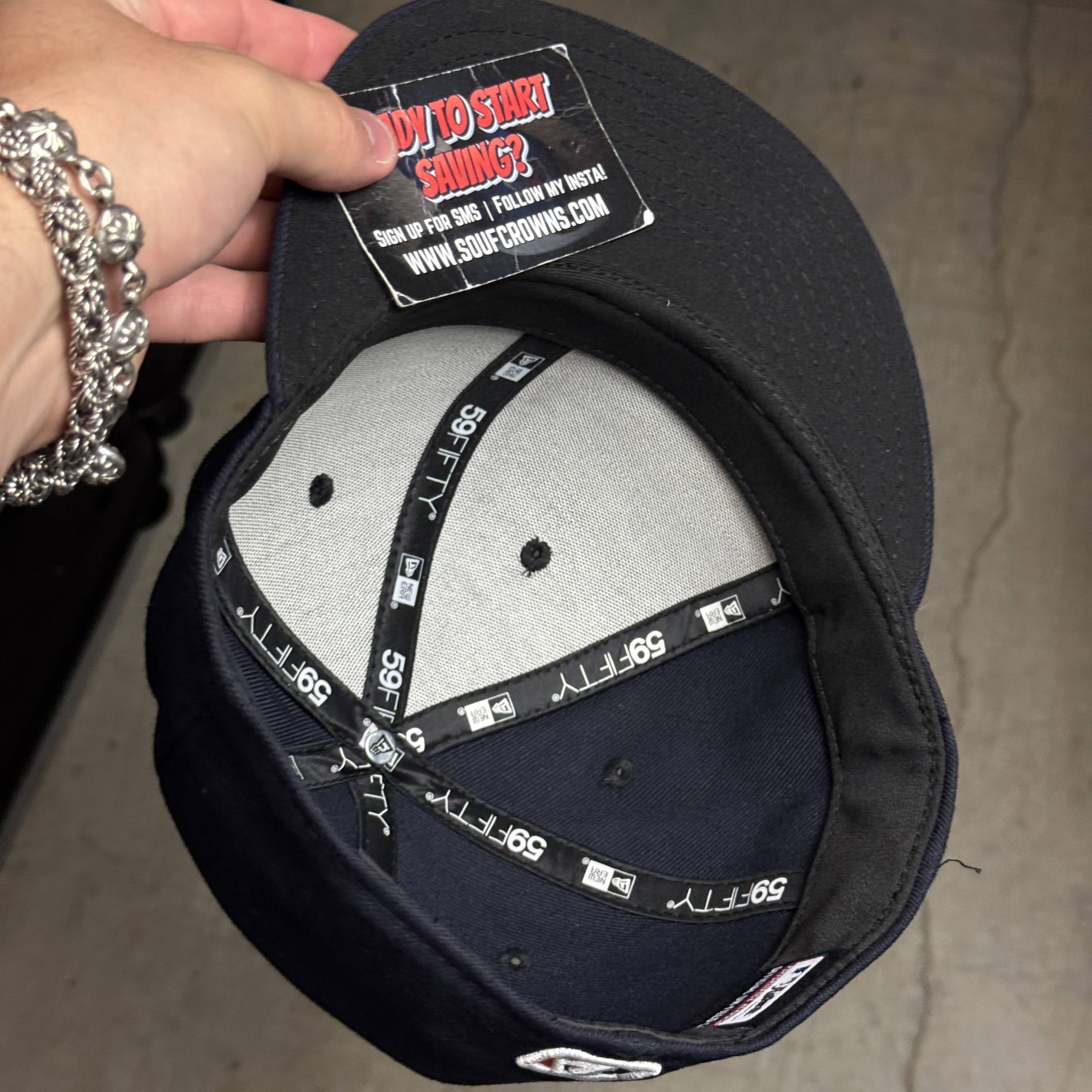 USED 3/8 Navy Detroit Tigers Simple Clean Dope 59fifty New Era Fitted Hat Cap