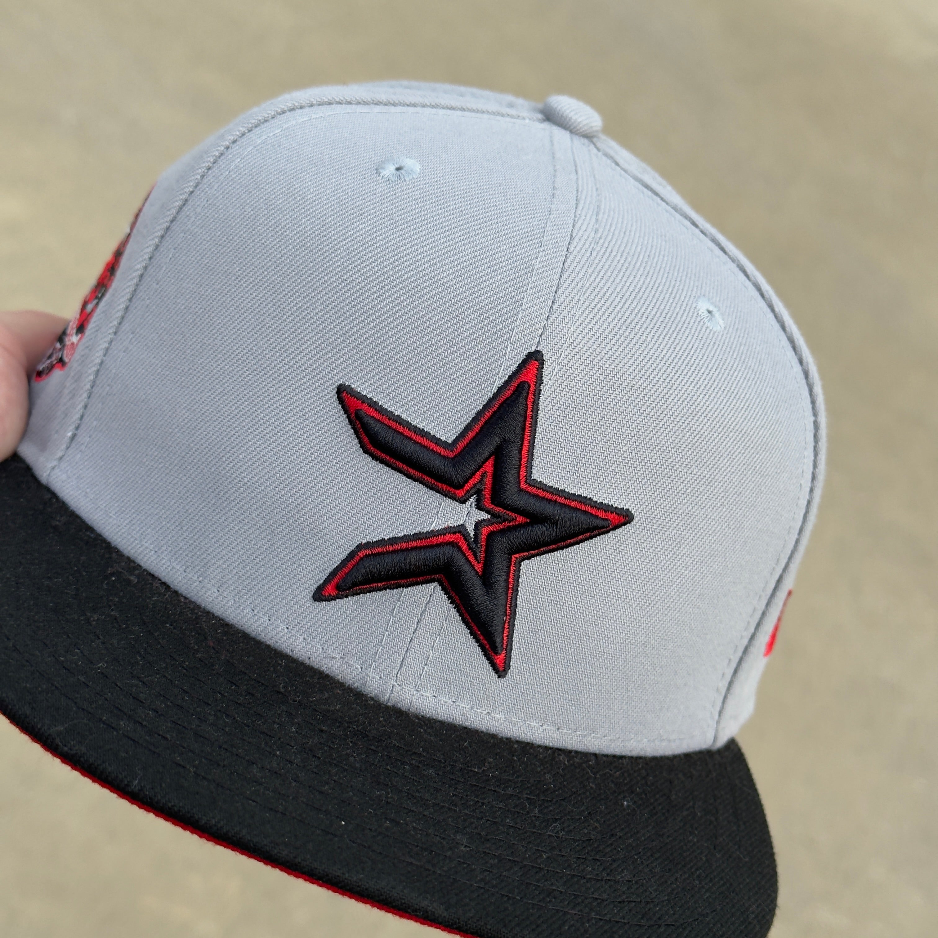 7 3/8 USED Gray Houston Astros 45th Anniversary 59fifty New Era Fitted Hat Cap