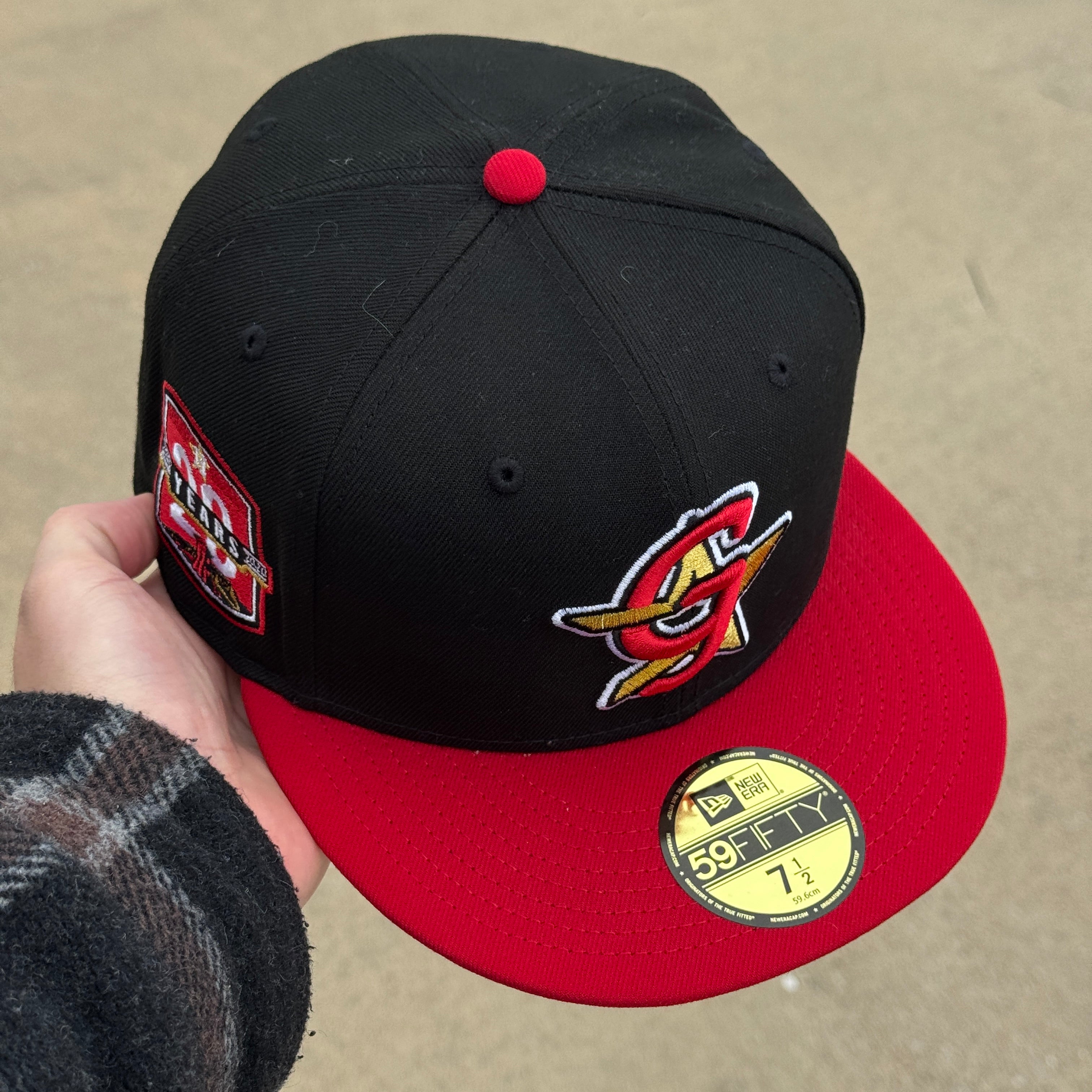 NWT 1/2 Black Houston Astros Greeneville 20 Years 59fifty New Era Fitted Hat Cap