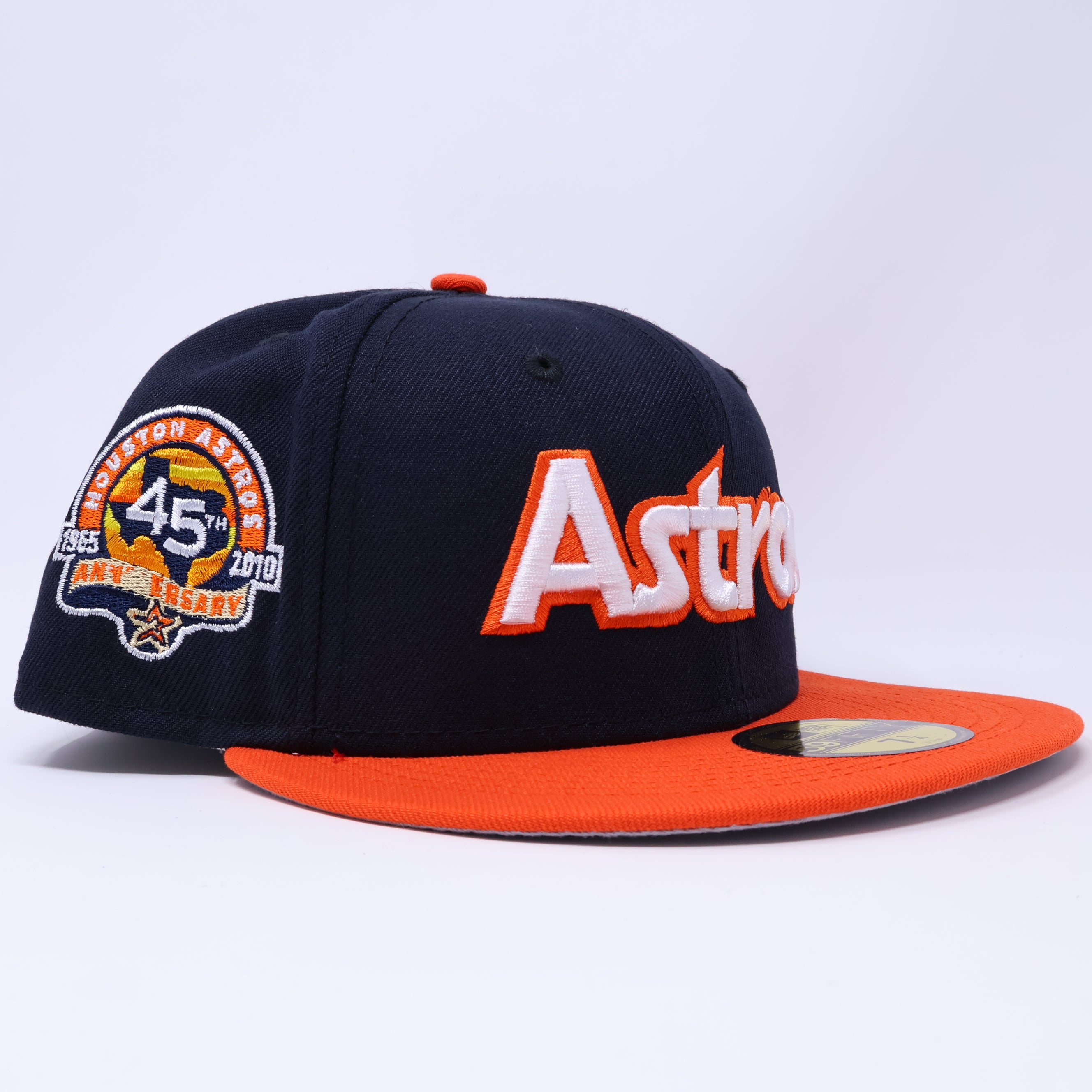 NWT 1/4 Navy Houston Astros 45th Anniversary 59fifty New Era Fitted Hat Cap