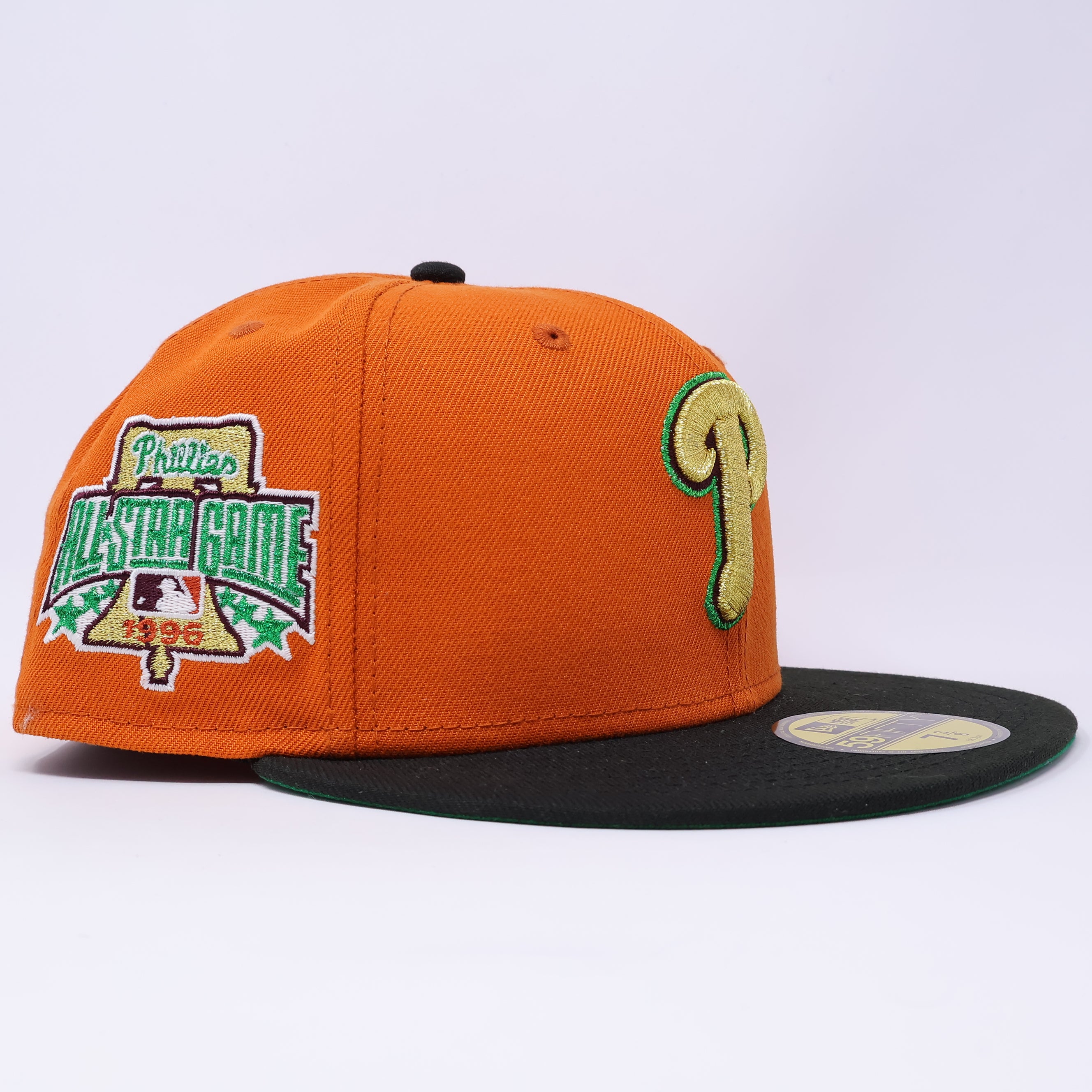 NWT 3/8 Orange Philadelphia Phillies 1996 All-Star Game 59fifty New Era Fitted Hat Cap