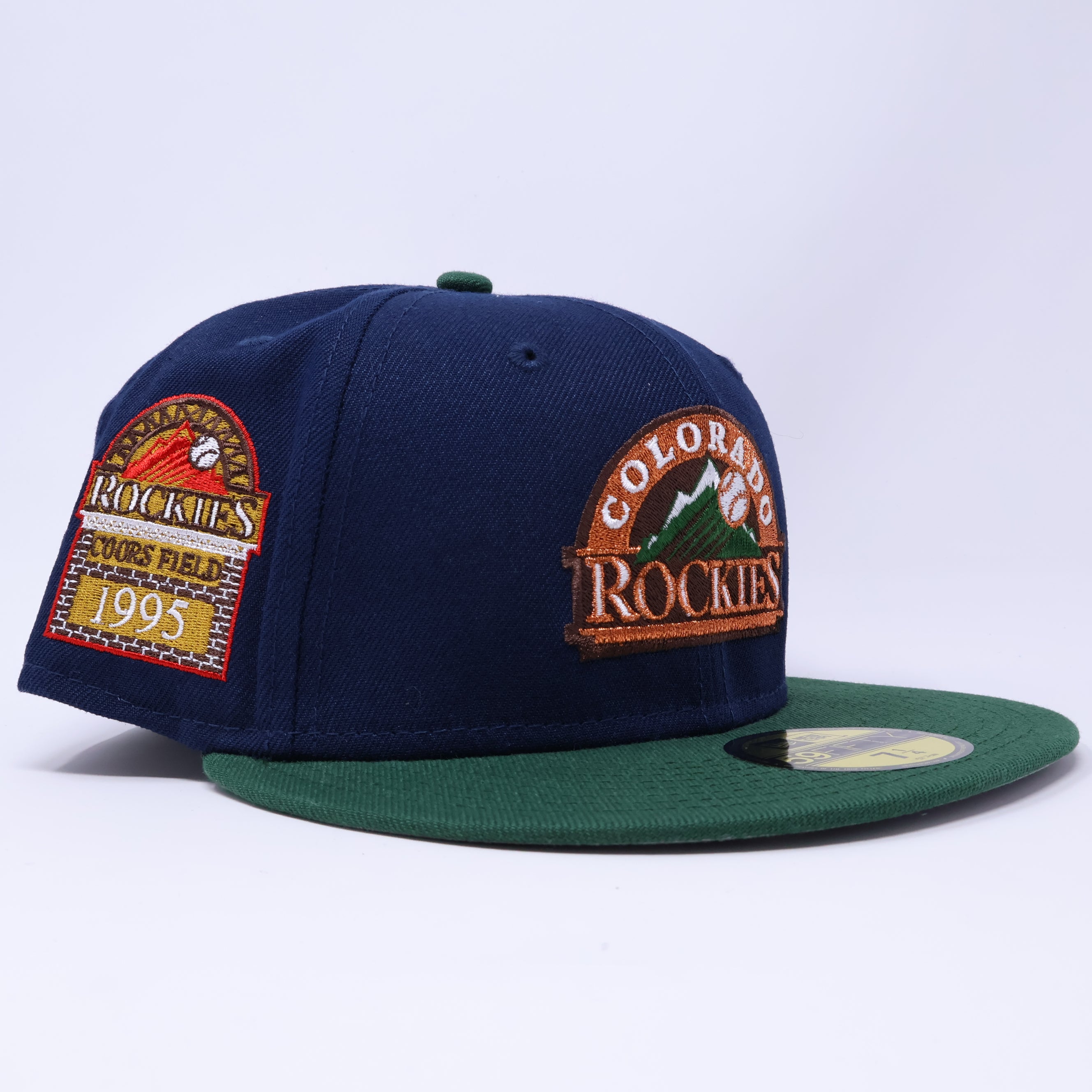 NWT 1/4 Navy Colorado Rockies 1995 Coors Field 59fifty New Era Fitted Hat Cap