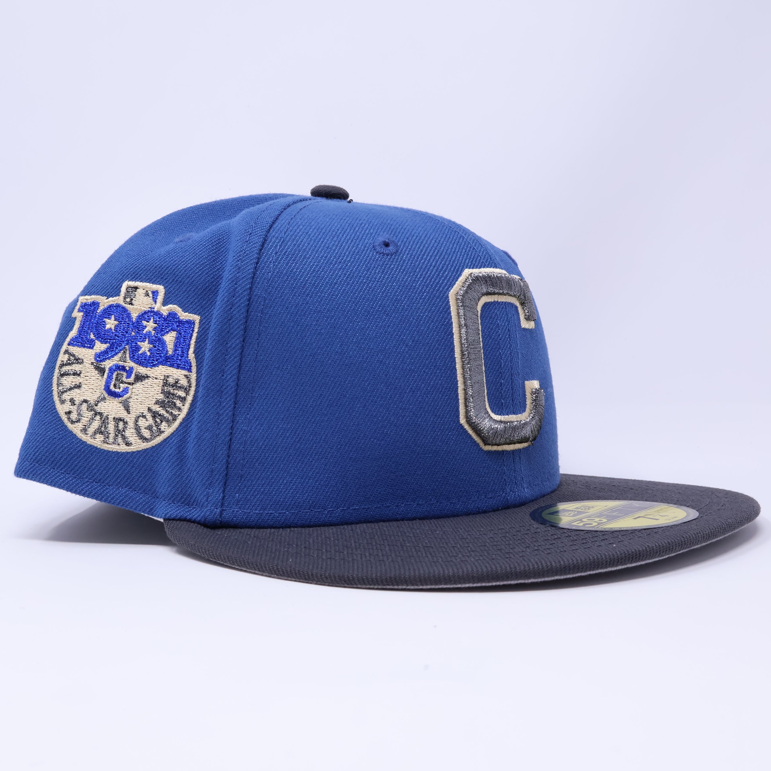 NWT 1/4 Blue Cleveland Indians 1981 All Star Game 59fifty New Era Fitted Hat Cap