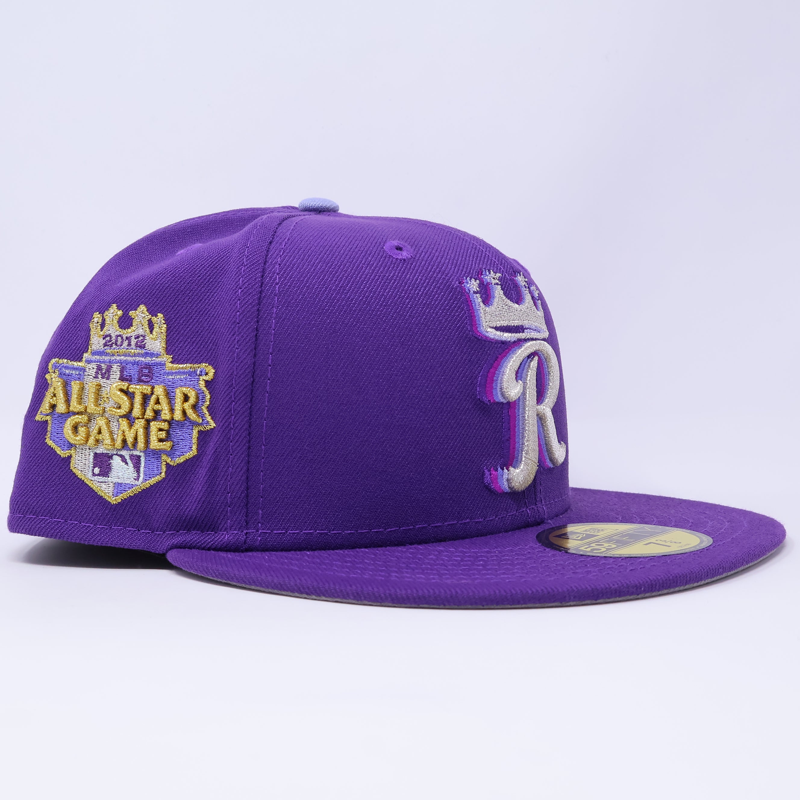 NWT 3/8 Purple Kansas City Royals 2012 All-Star Game 59fifty New Era Fitted Hat Cap