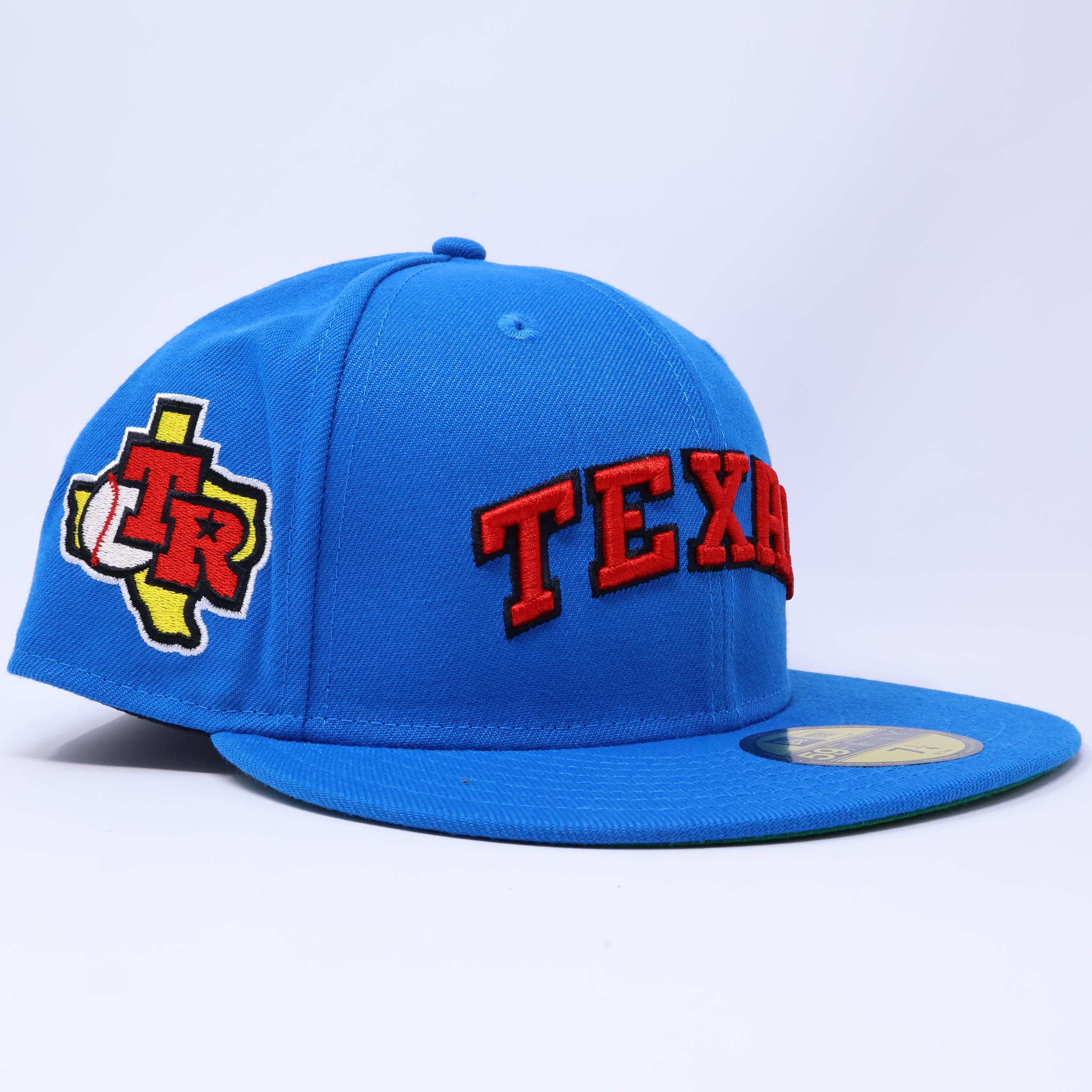 NWT 1/4 Blue Dallas Texas Rangers TR Logo 59fifty New Era Fitted Hat Cap