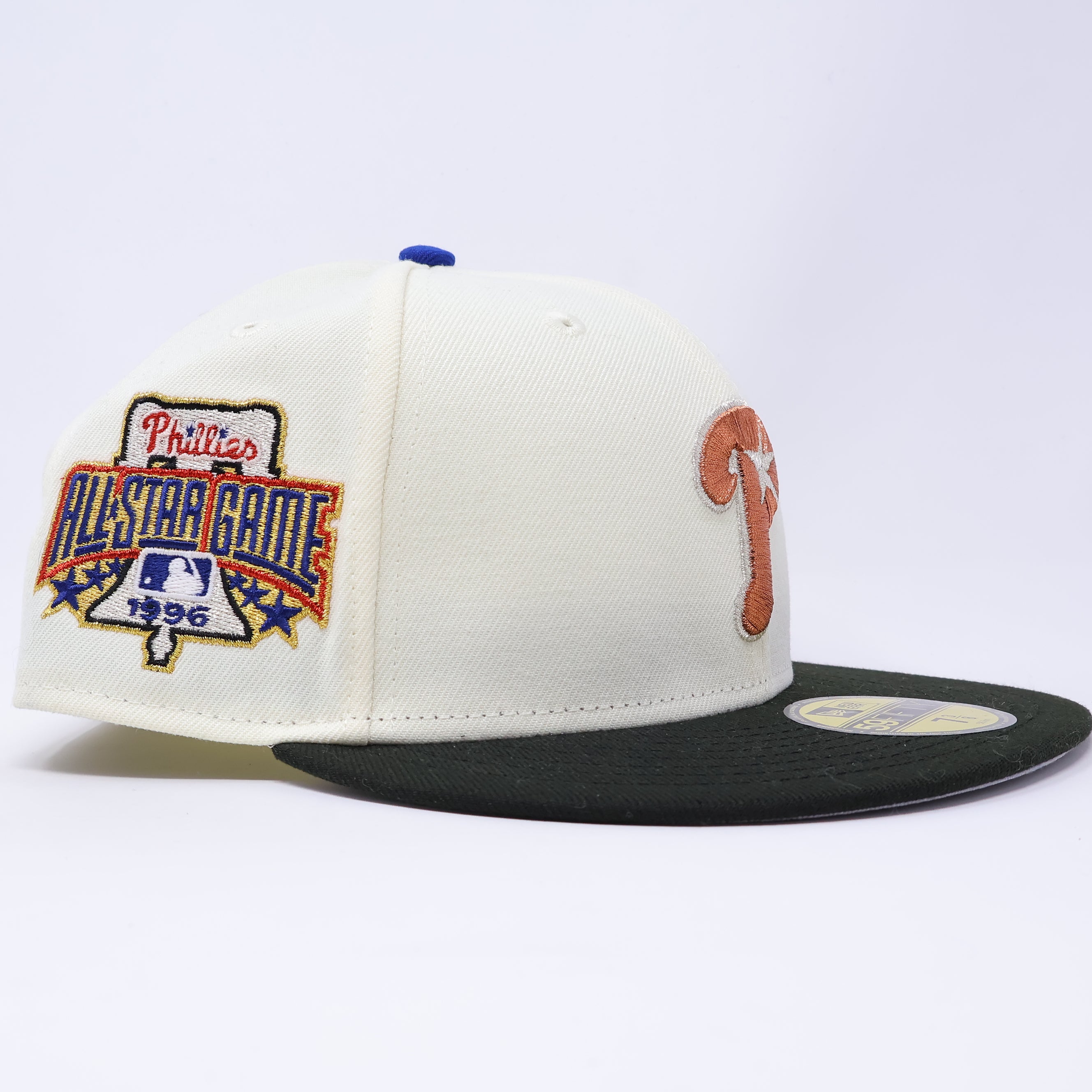 NWT 3/8 Chrome Philadelphia Phillies 1996 All-Star Game 59fifty New Era Fitted Hat Cap