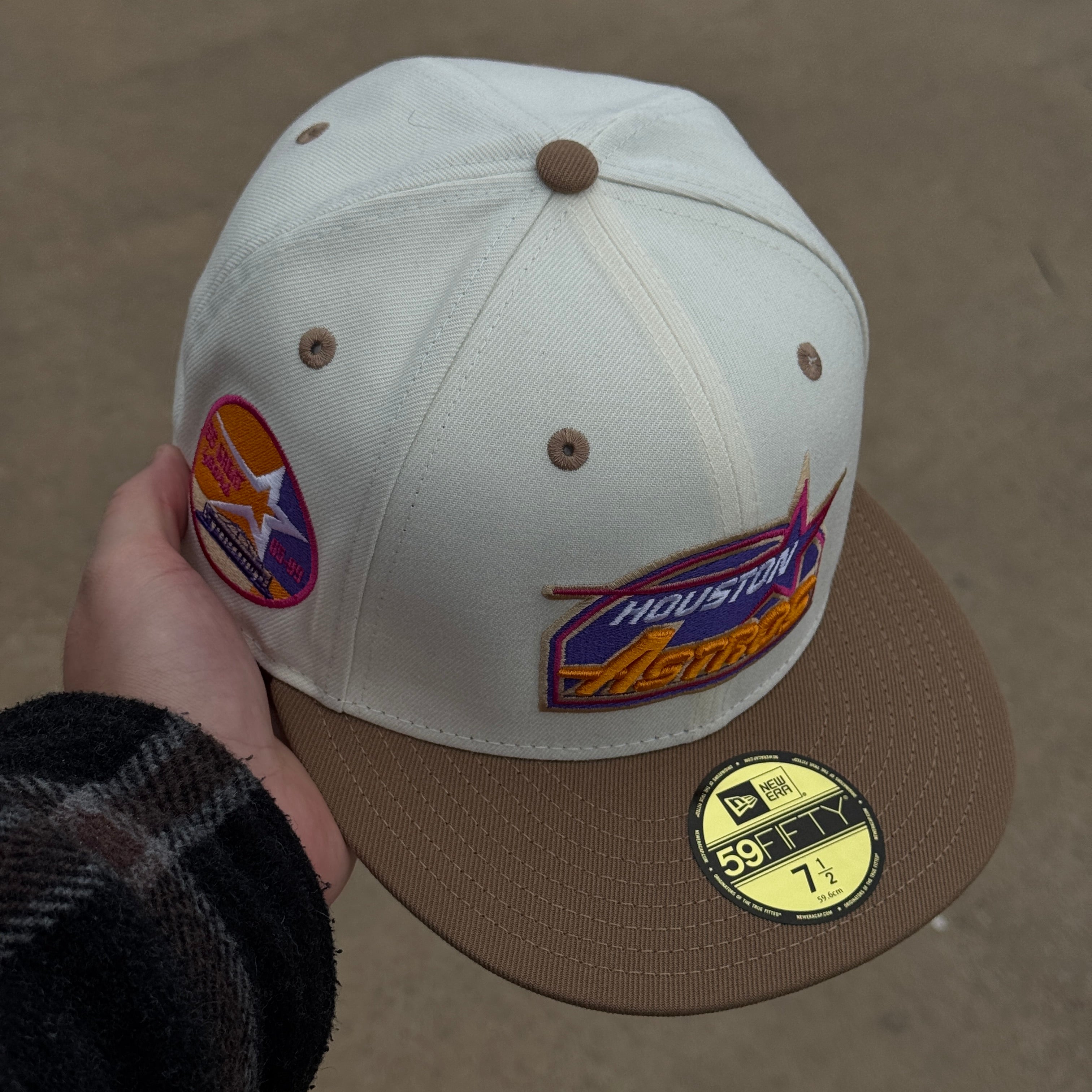 NWT 1/2 Chrome Houston Astros 35 Great Years 59fifty New Era Fitted Hat Cap
