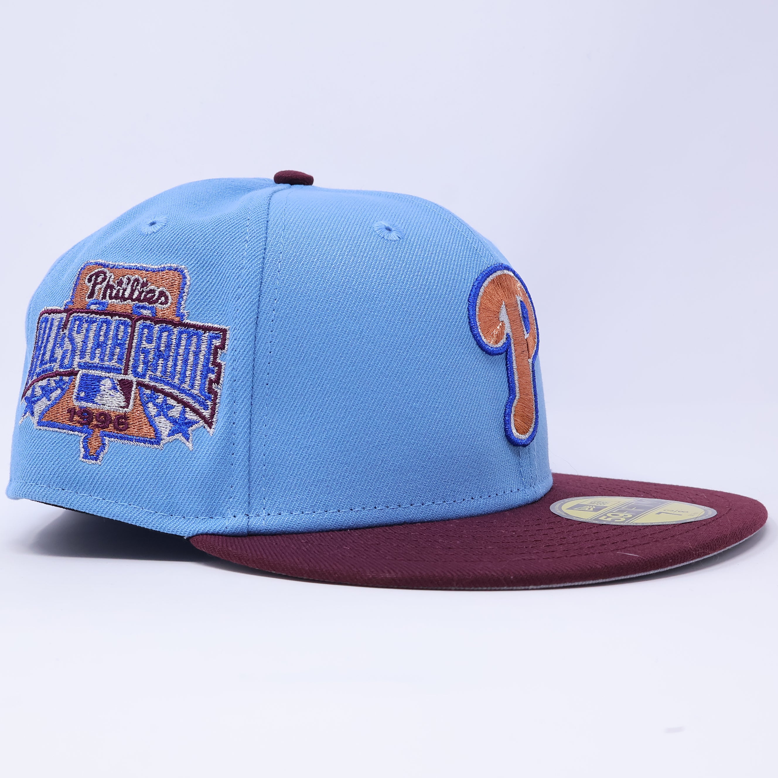 NWT 3/8 Blue Philadelphia Phillies 1996 All-Star Game 59fifty New Era Fitted Hat Cap