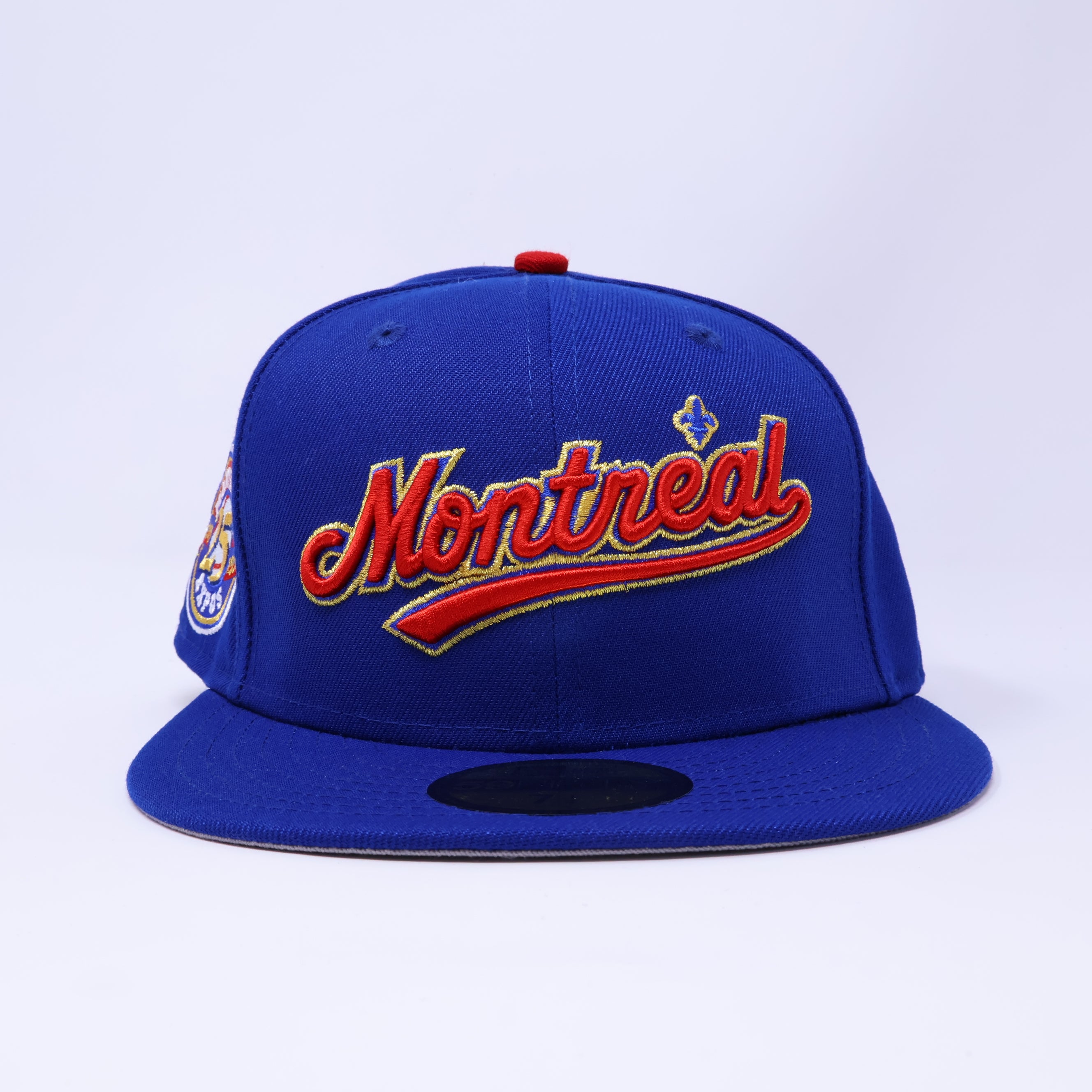 NWT 1/4 Blue Montreal Expos 25th Anniversary 59fifty New Era Fitted Hat Cap