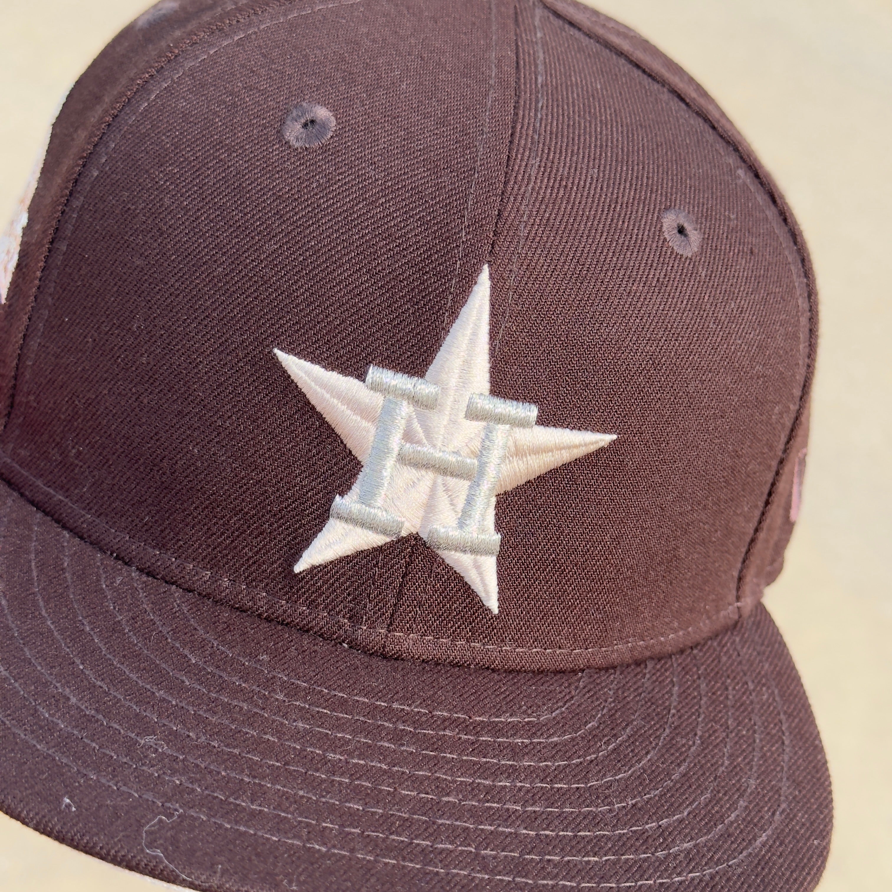 7 3/8 USED Brown Houston Astros 1986 Astrodome 59fifty New Era Fitted Hat Cap