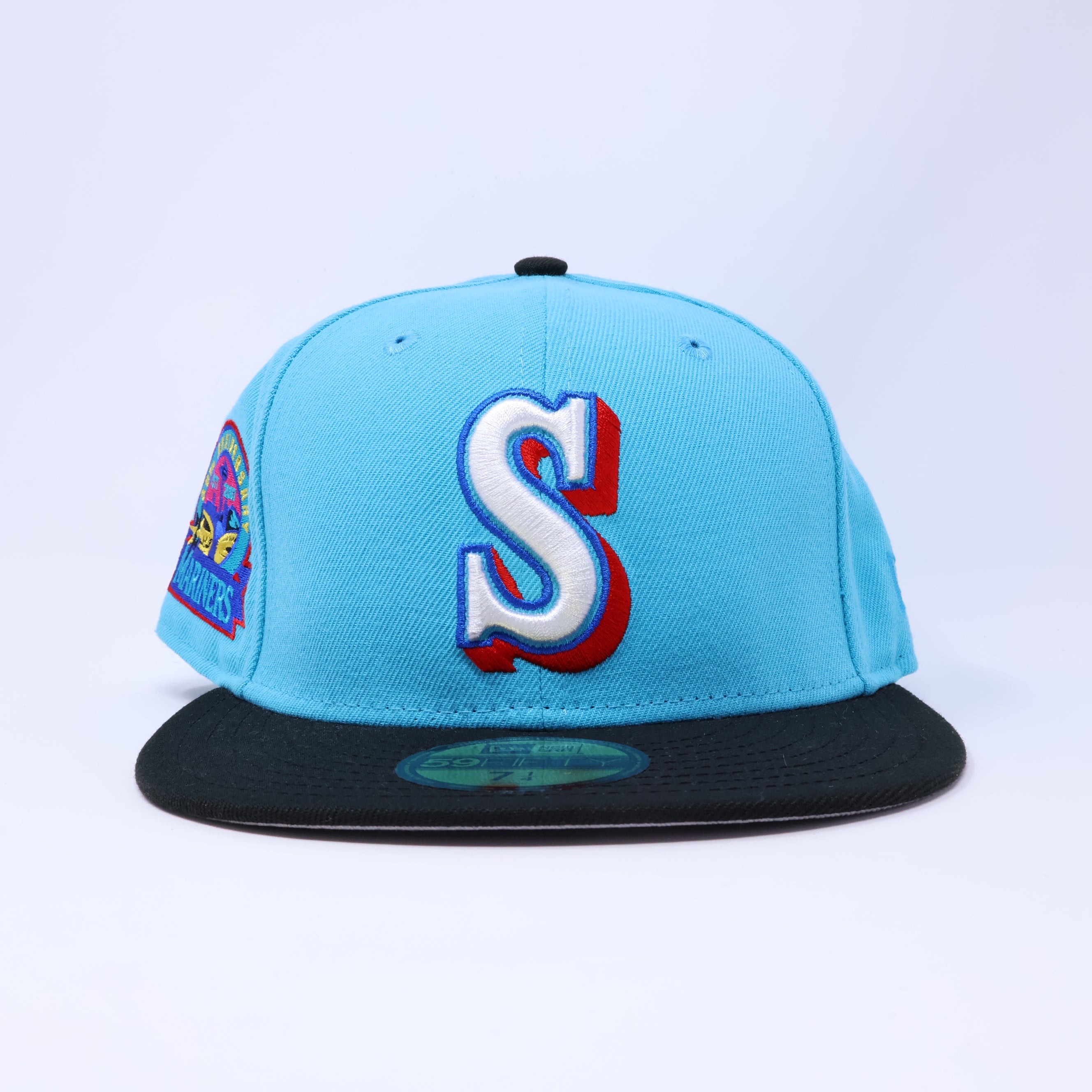 NWT 1/4 Blue Seattle Mariners 30th Anniversary 59fifty New Era Fitted Hat Cap