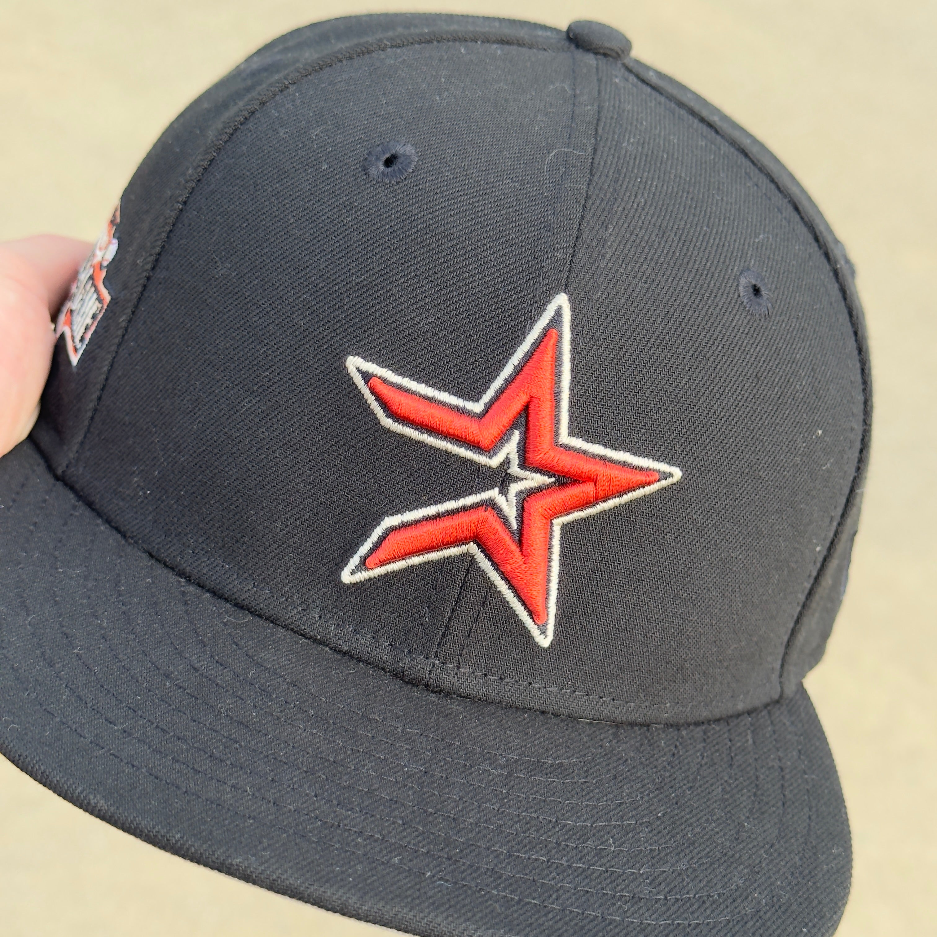 7 3/8 USED Black Houston Astros All Star Game 59fifty New Era Fitted Hat Cap