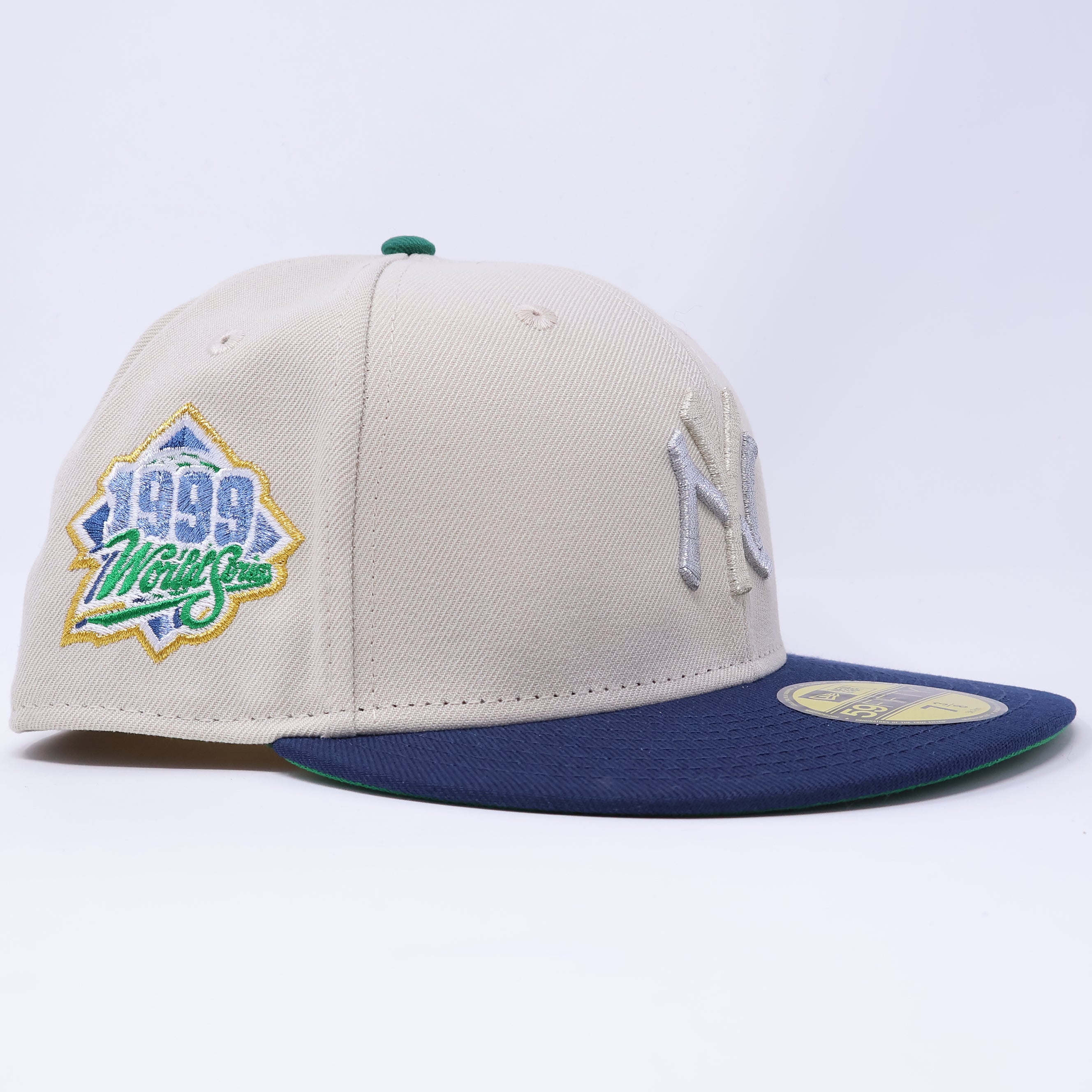 NWT 3/8 Stone New York Yankees 1999 World Series 59fifty New Era Fitted Hat Cap