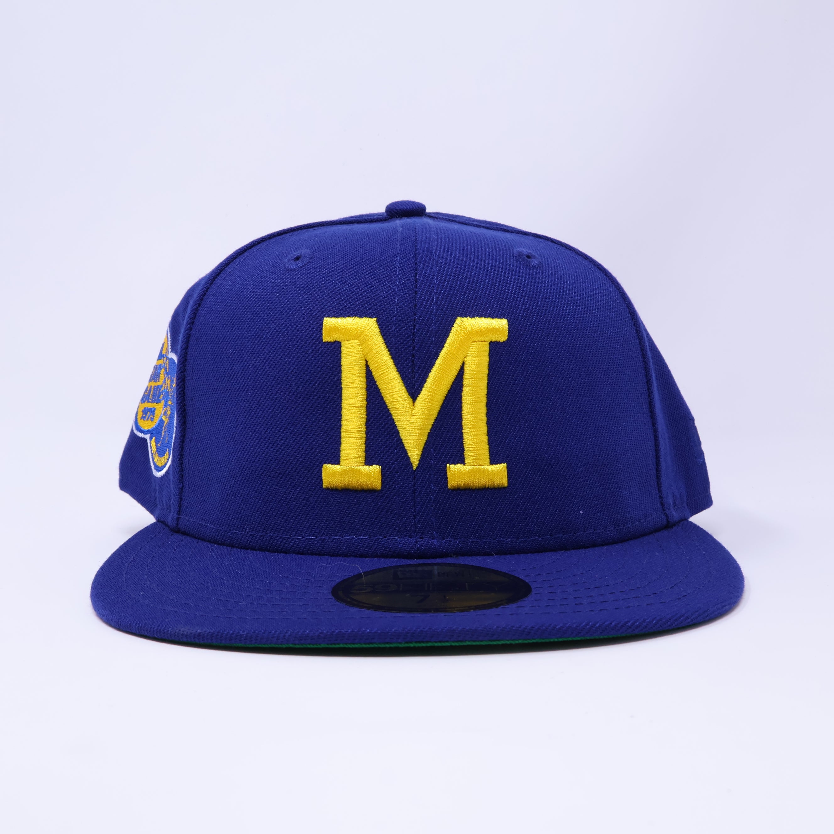 NWT 1/2 Blue Milwaukee Brewers 1975 All Star Game 59fifty New Era Fitted Hat Cap
