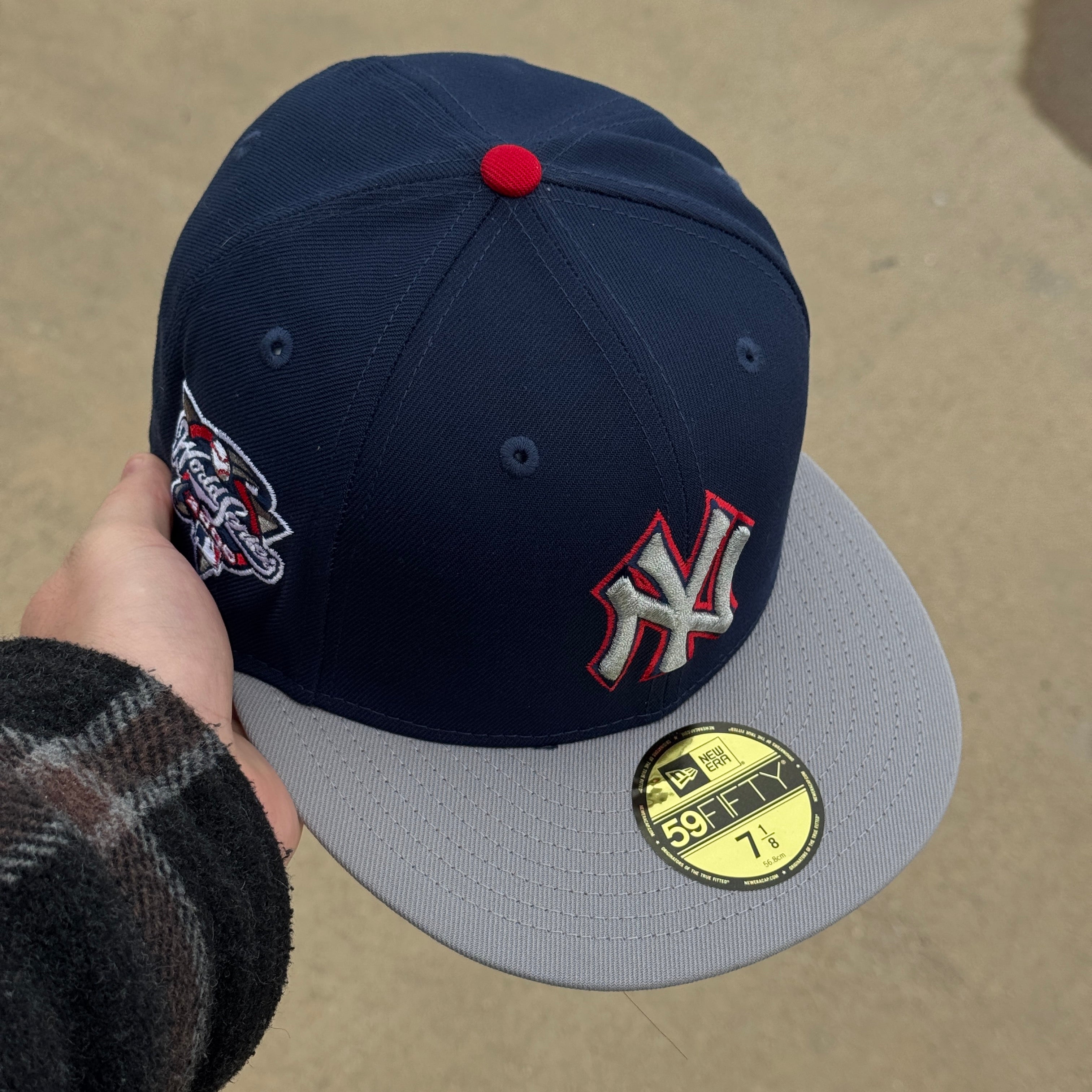 NWT 1/8 Navy New York Yankees 2000 World Series  59fifty New Era Fitted Hat Cap