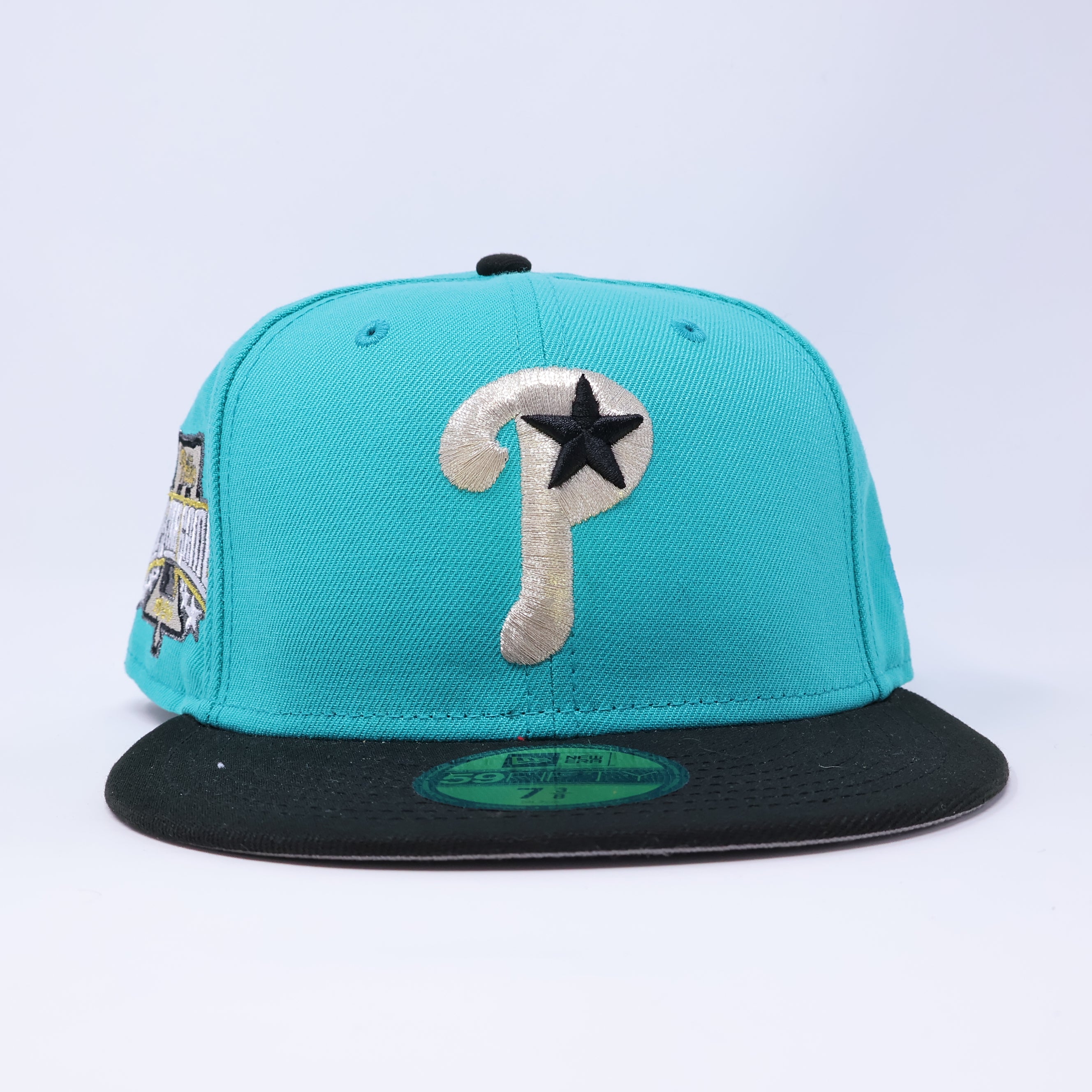 NWT 3/8 Turquoise Philadelphia Phillies 1996  All-Star Game 59fifty New Era Fitted Hat Cap