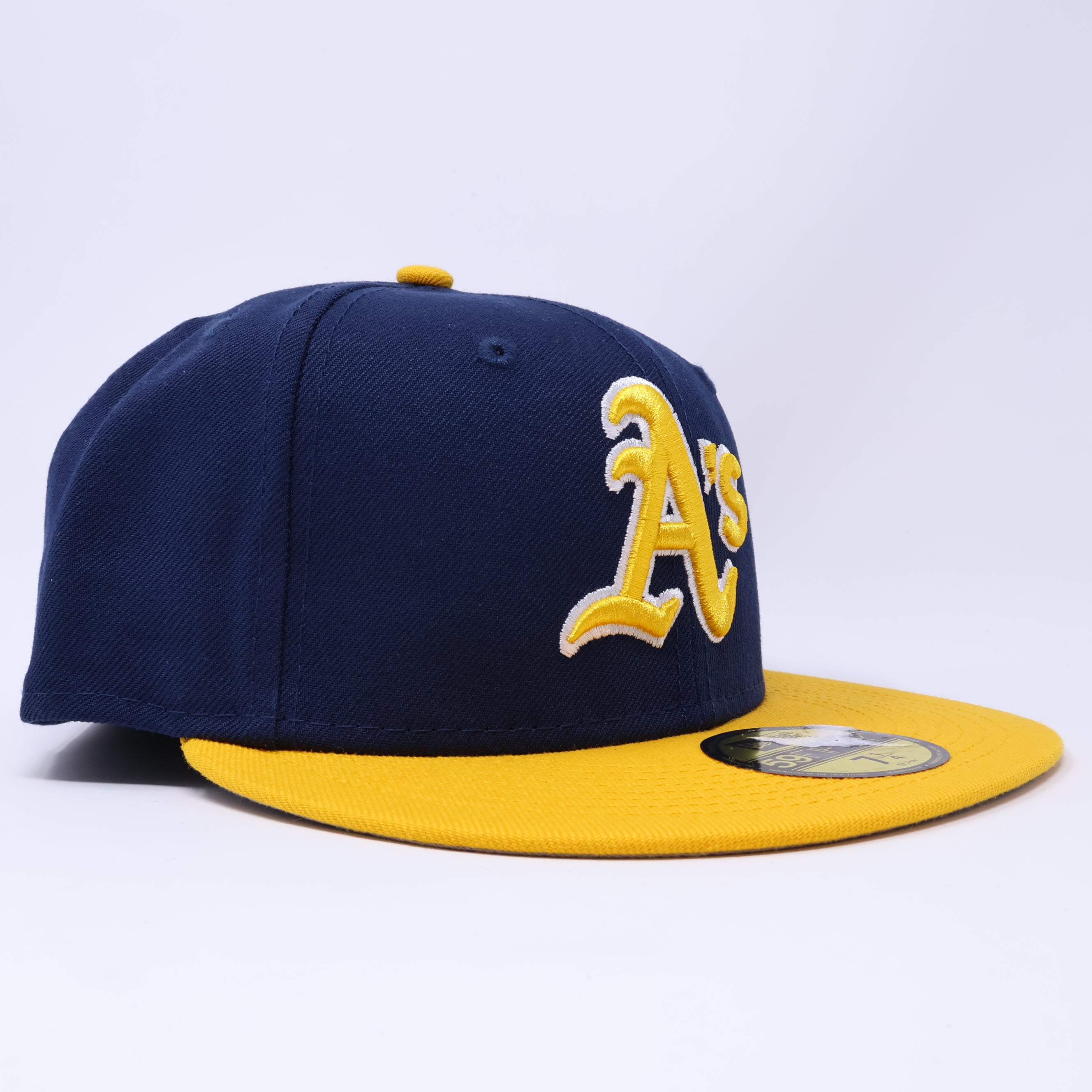 NWT 1/4 Navy Oakland Athletics Simple Clean Dope 59fifty New Era Fitted Hat Cap