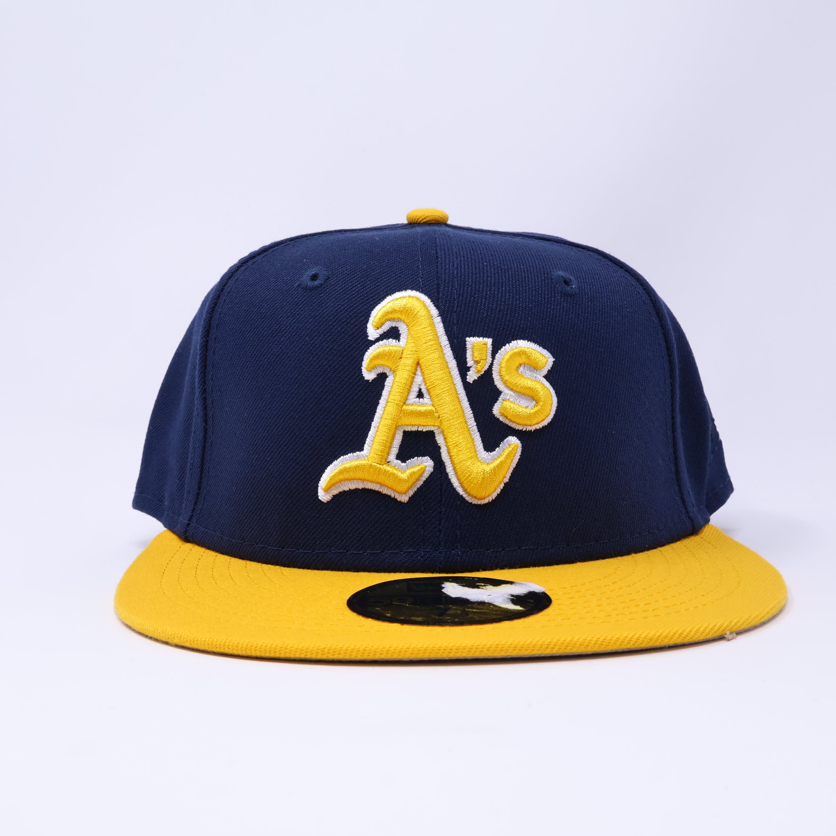 NWT 1/4 Navy Oakland Athletics Simple Clean Dope 59fifty New Era Fitted Hat Cap