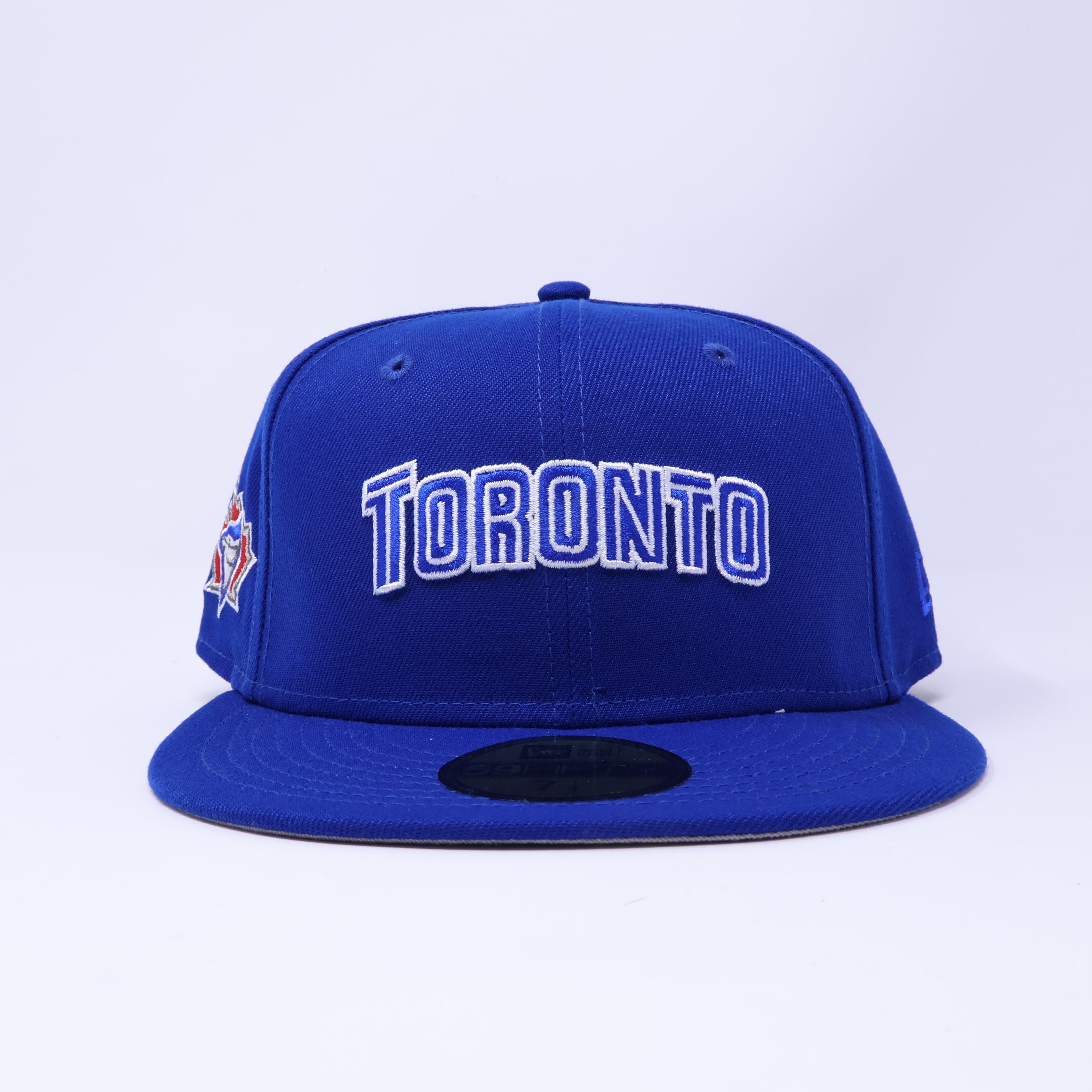 NWT 1/4 Blue Toronto Blue Jays Leaf Logo 59fifty New Era Fitted Hat Cap