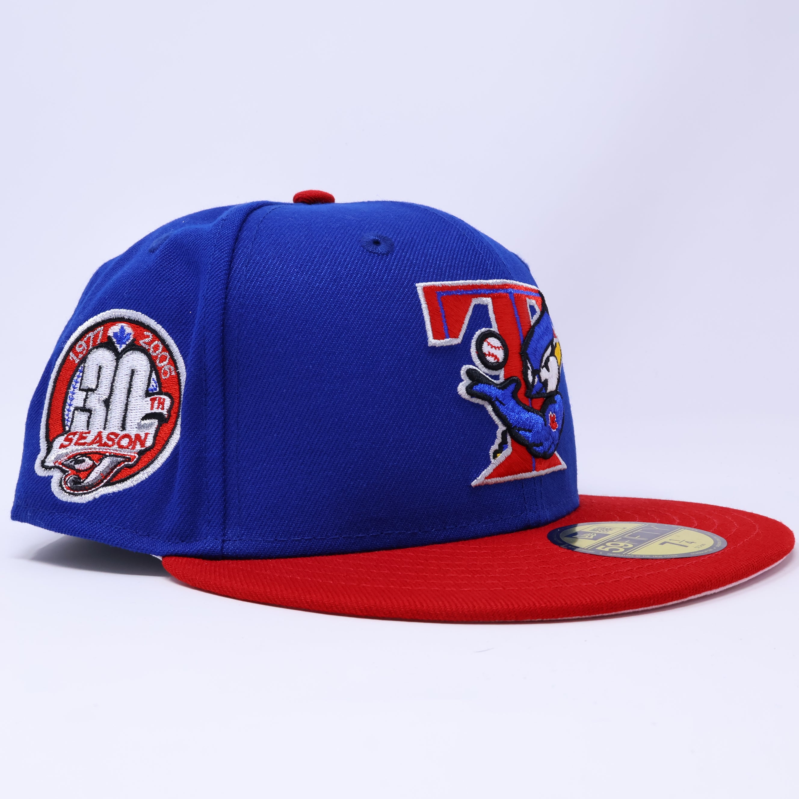 NWT 1/4 Blue Toronto Blue Jays 30th Season 59fifty New Era Fitted Hat Cap