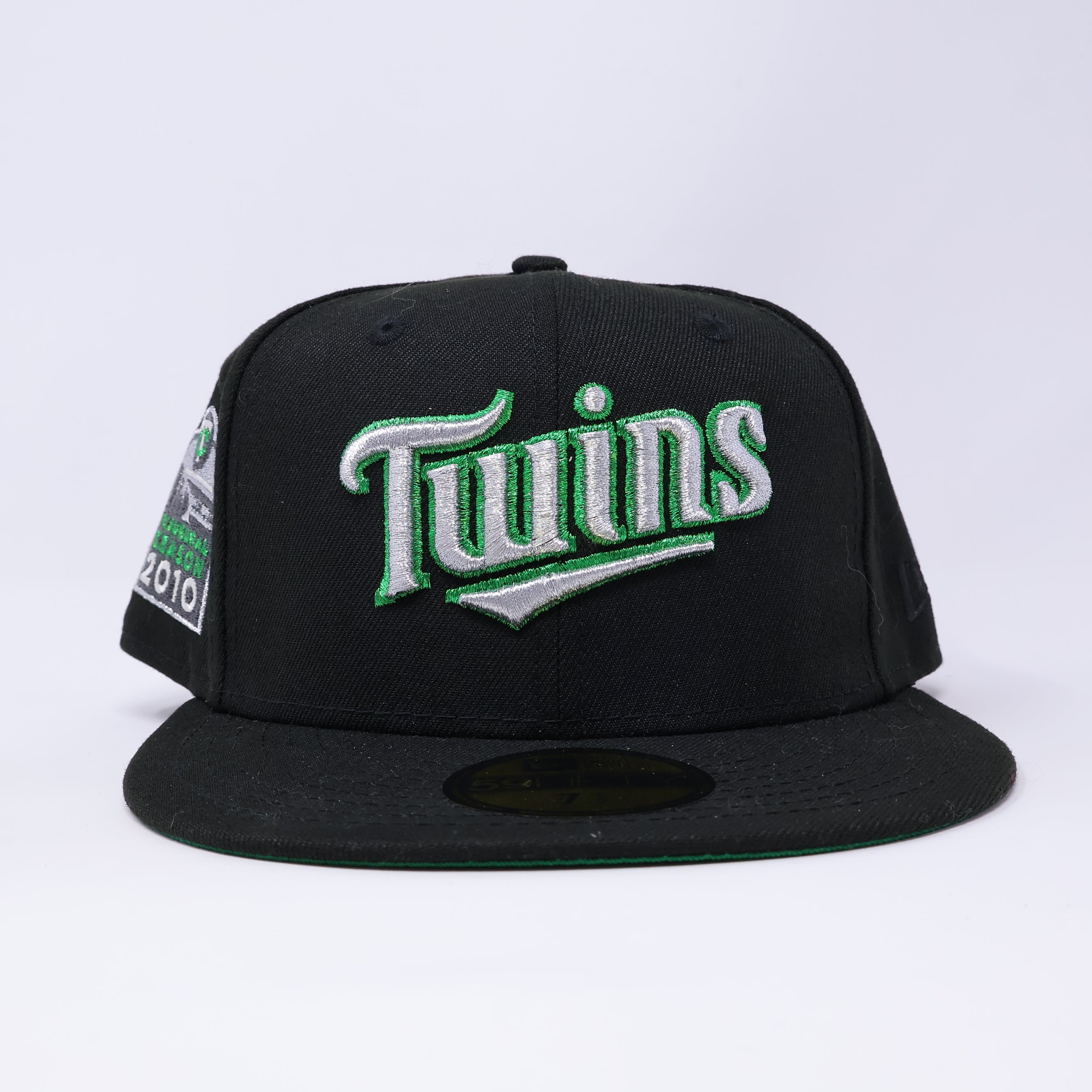 NWT 1/2 Black Minnesota Twins 2010 Inaugural 59fifty New Era Fitted Hat Cap