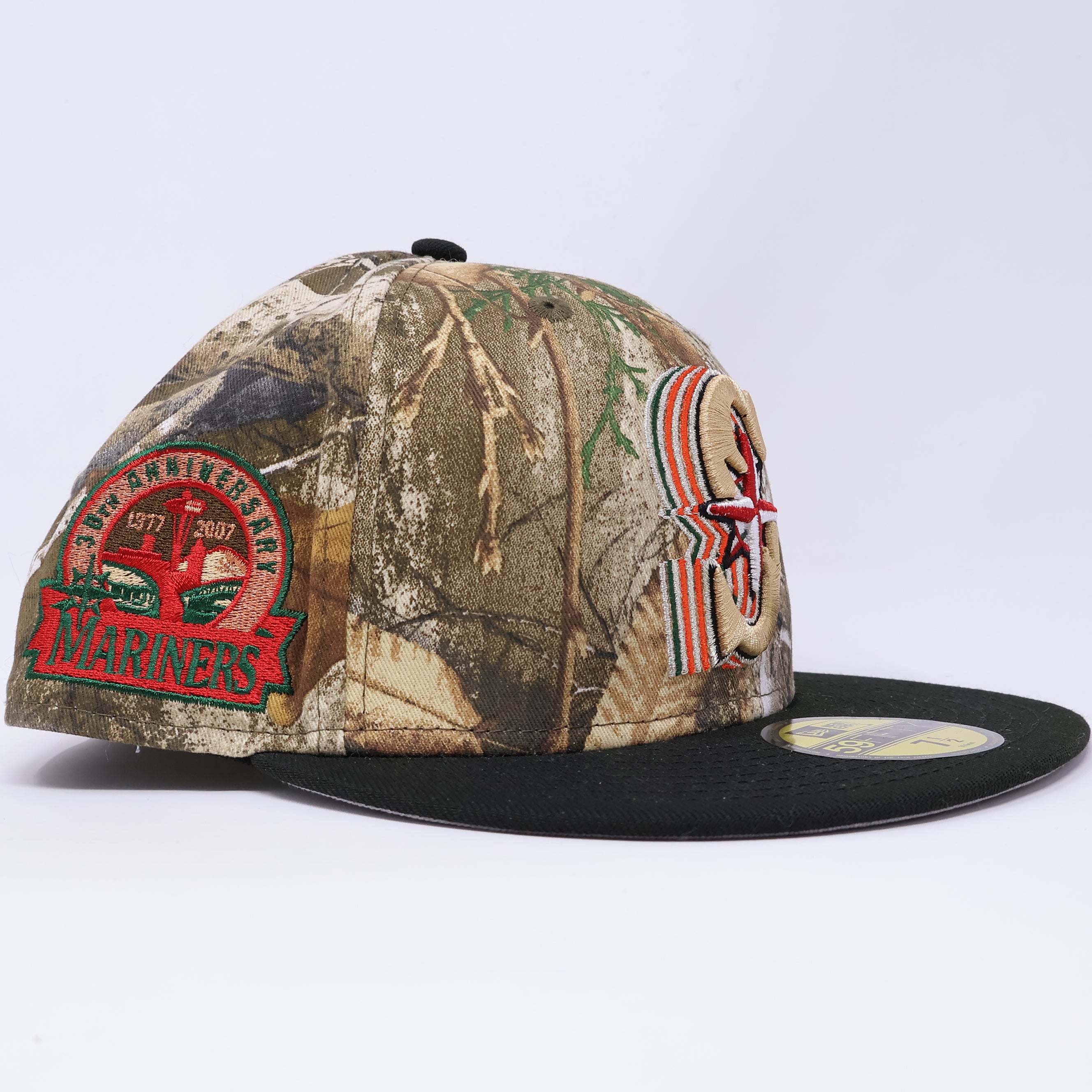 NWT 1/2 Realtree Seattle Mariners 30th Anniversary 59fifty New Era Fitted Hat Cap