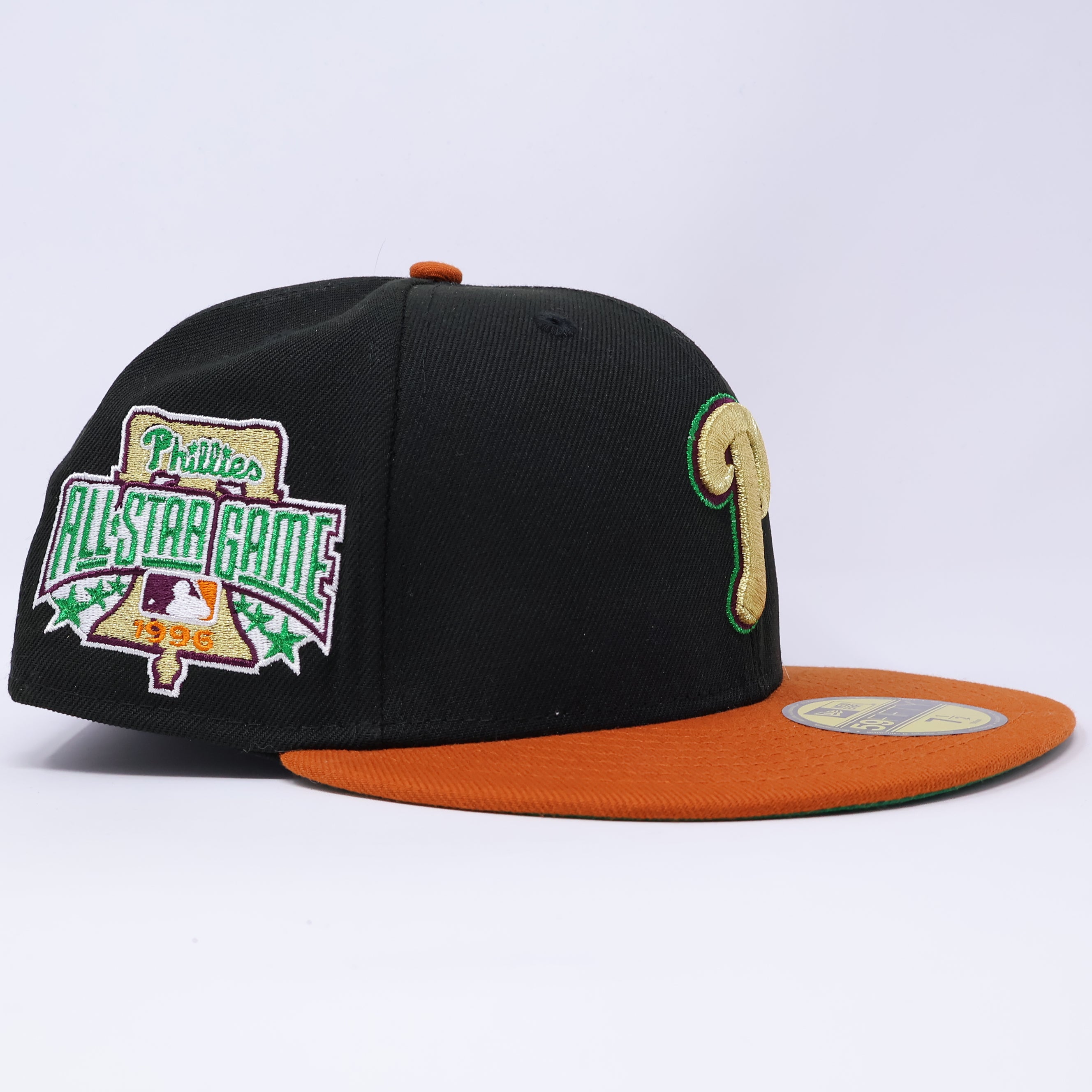 NWT 1/2 Black Philadelphia Phillies 1996 All-Star Game 59fifty New Era Fitted Hat Cap