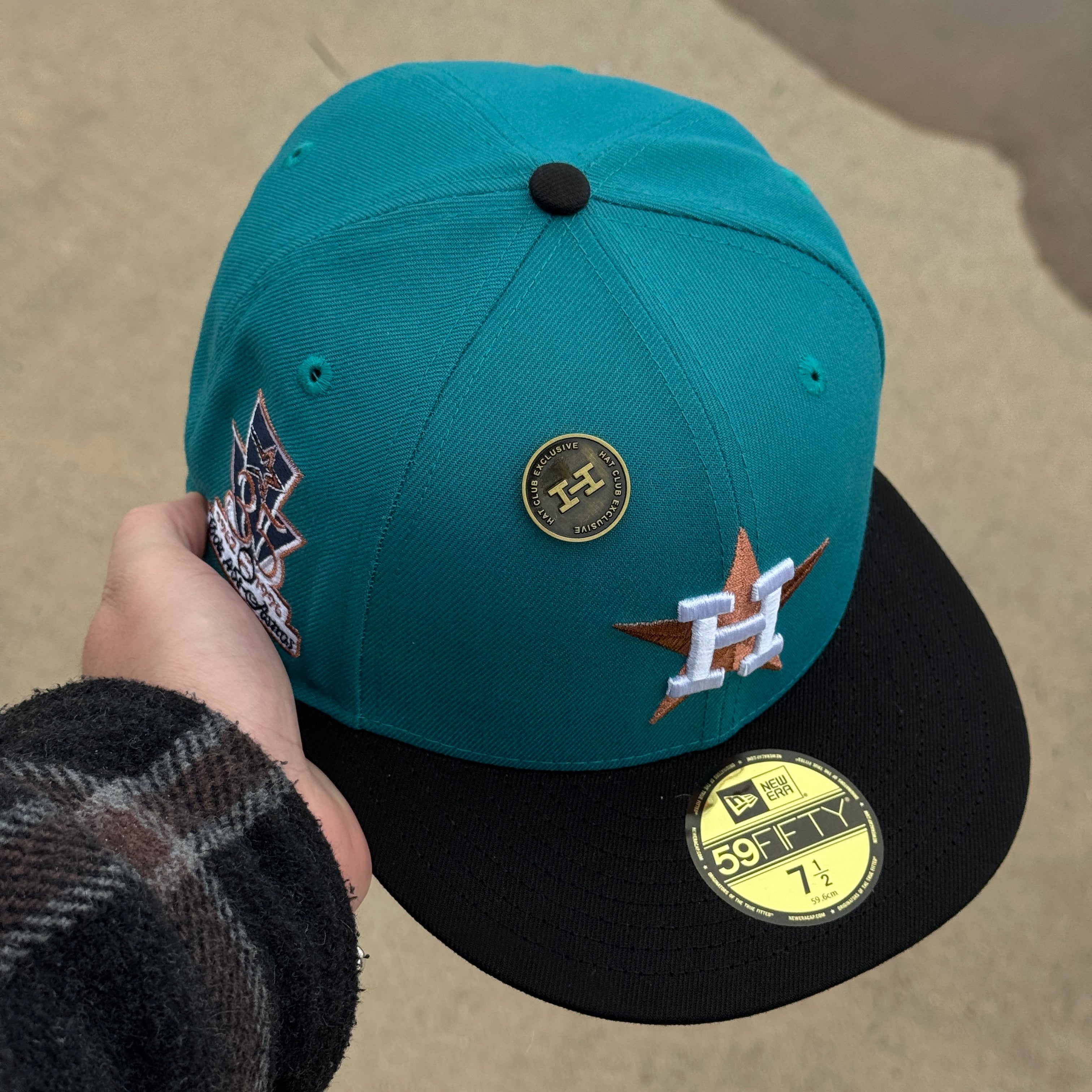 NWT 1/2 Blue Houston Astros 35th Anniversary 59fifty New Era Fitted Hat Cap