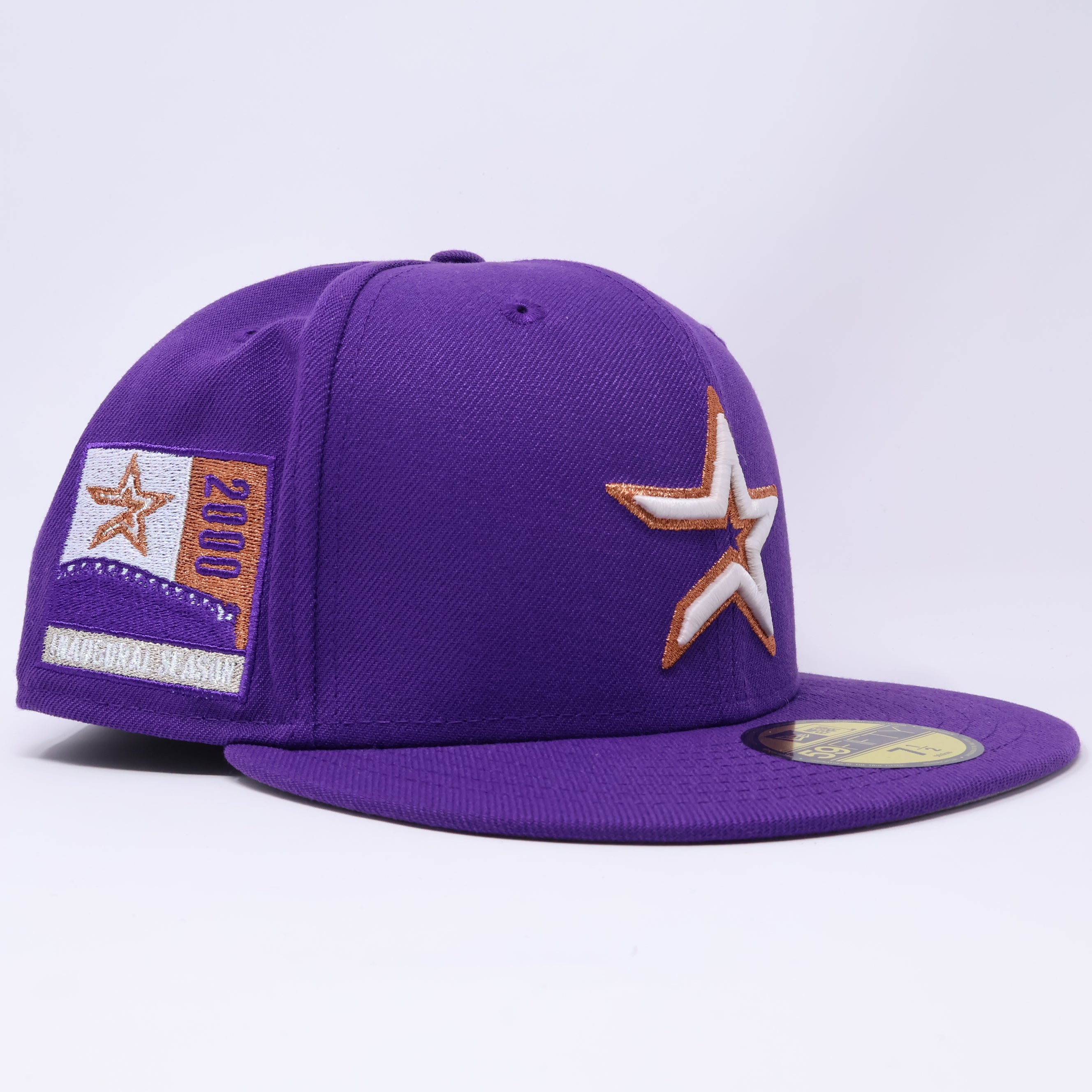 NWT 1/2 Purple Houston Astros 2000 Inaugural Season 59fifty New Era Fitted Hat Cap