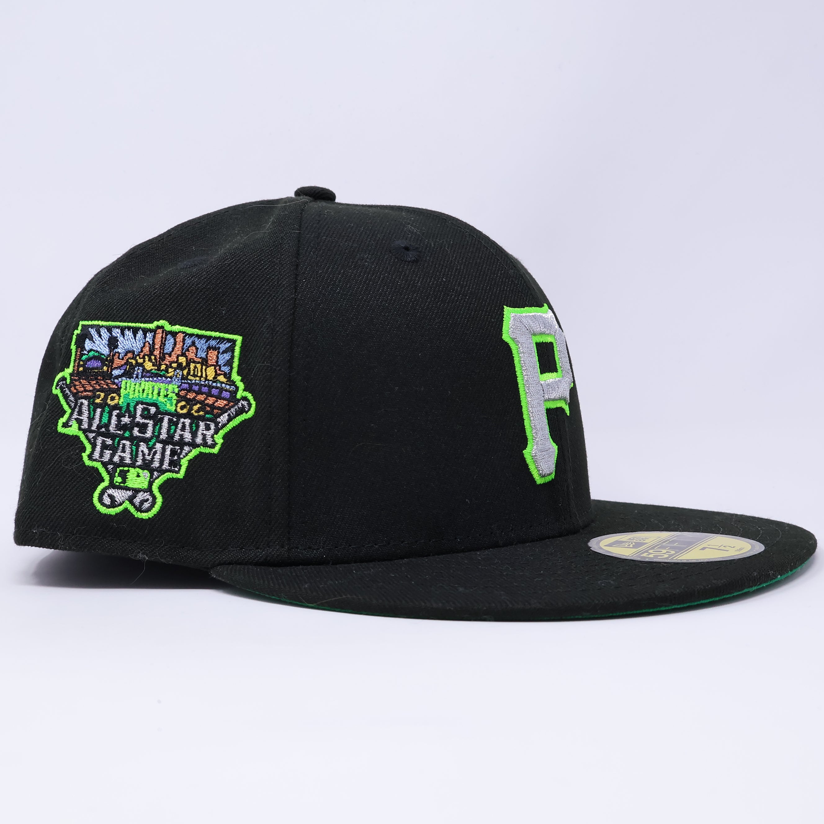 NWT 1/2 Black Pittsburgh Pirates 2008 All-Star Game 59fifty New Era Fitted Hat Cap