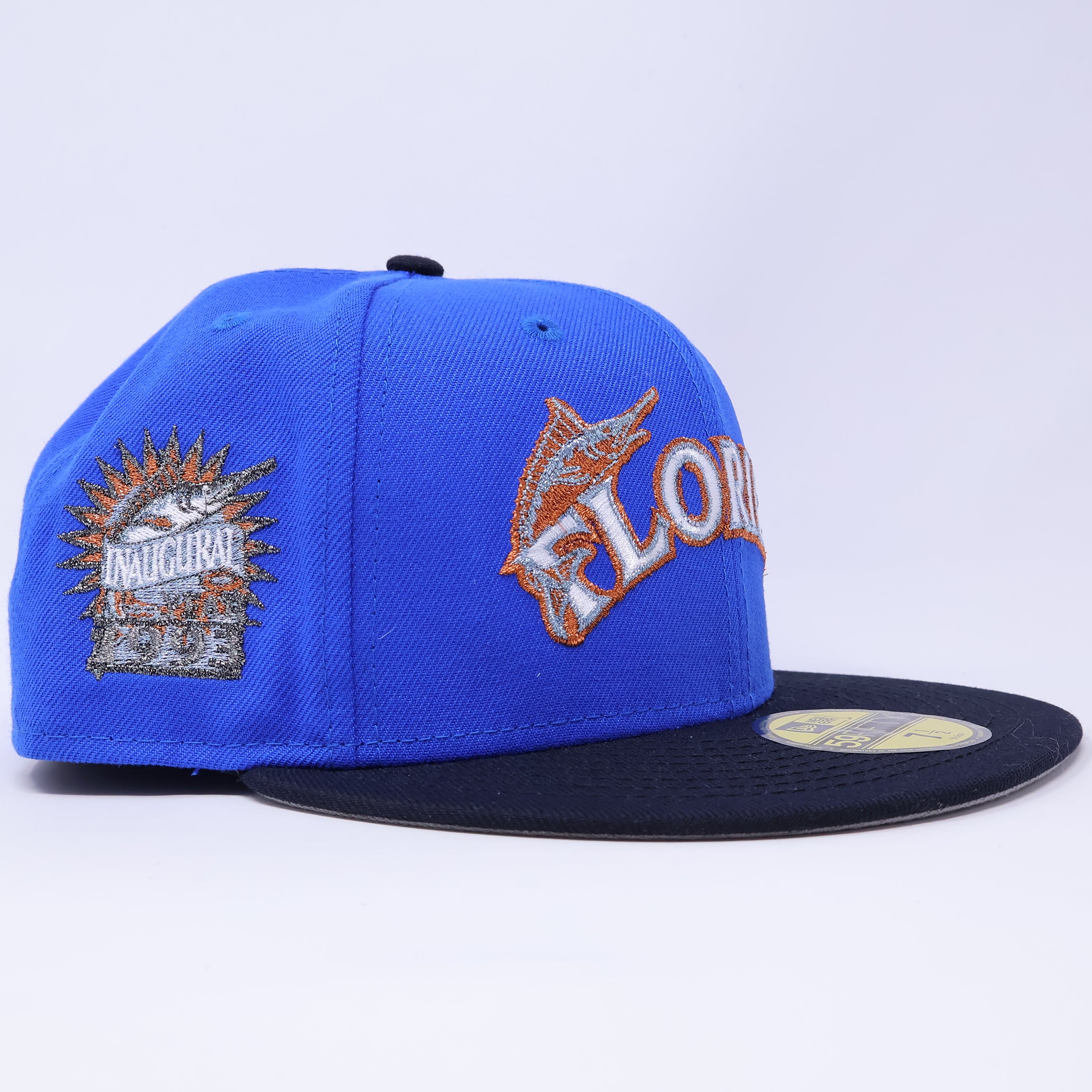 NWT 1/2 Blue Florida Marlins 1993 Inaugural 59fifty New Era Fitted Hat Cap
