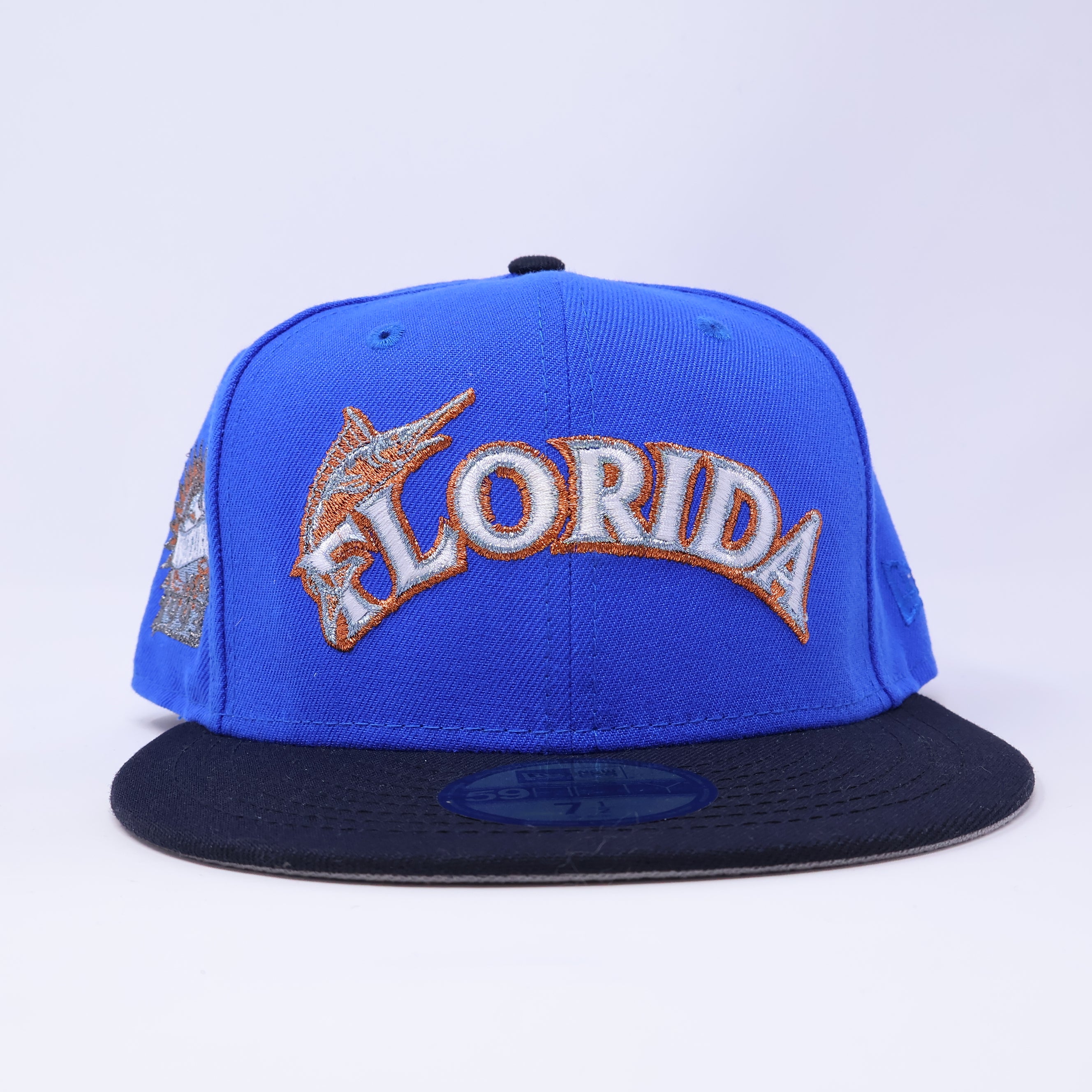 NWT 1/2 Blue Florida Marlins 1993 Inaugural 59fifty New Era Fitted Hat Cap