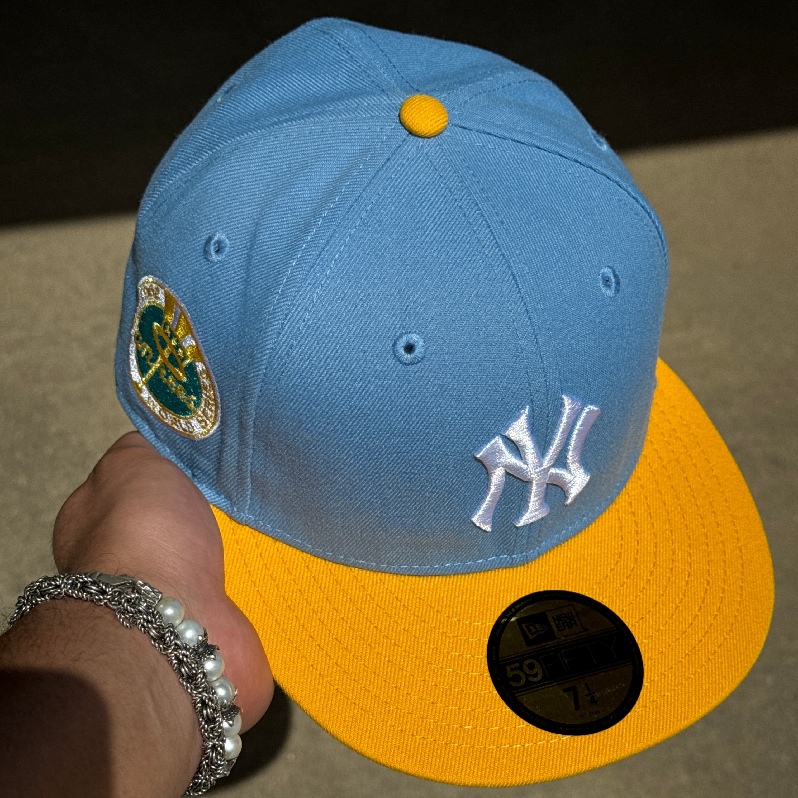 NEW 1/4 Blue New York Yankees 1962 World Series 59fifty New Era Fitted Hat Cap