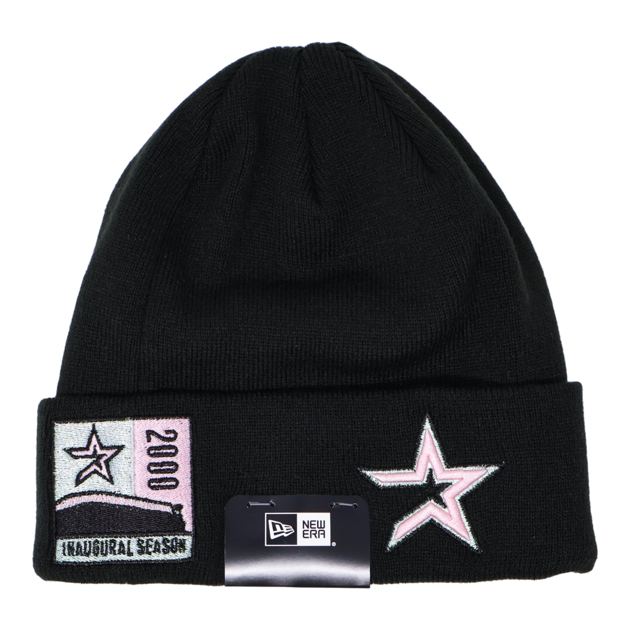 NWT Black Houston Astros 2000 Inaugural Season New Era Beanie Warm Knit