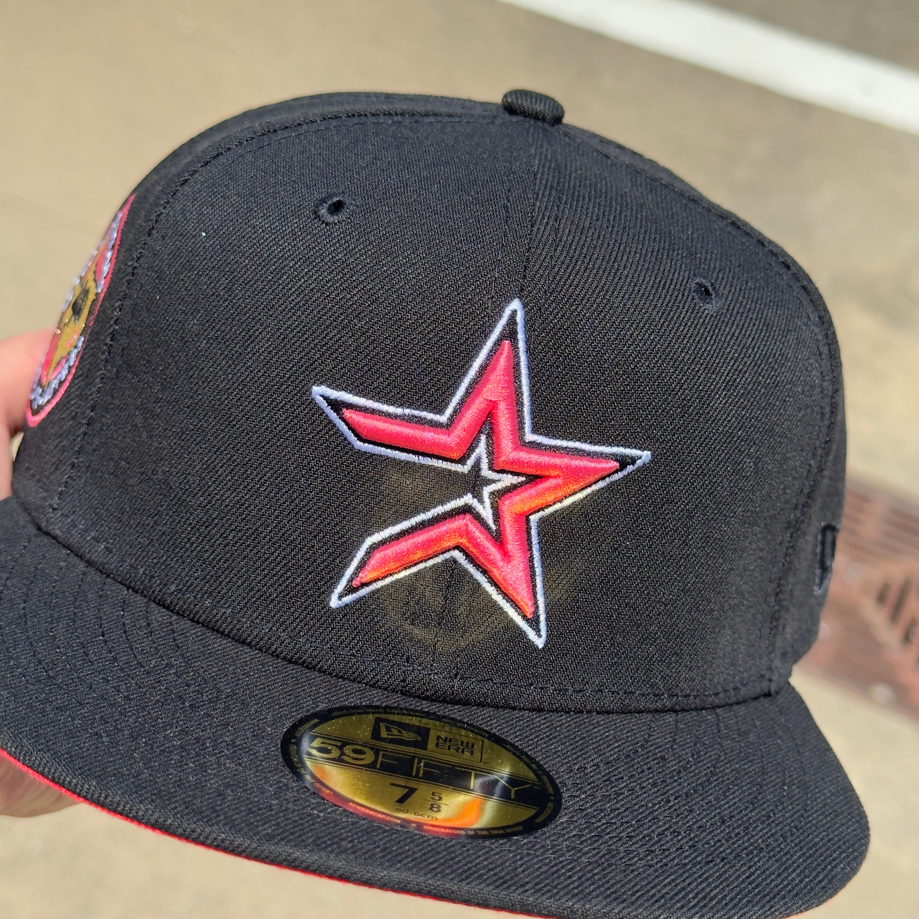 NEW Black Red Houston Astros Celebrating 40 Years 59fifty New Era Fitted Hat Cap