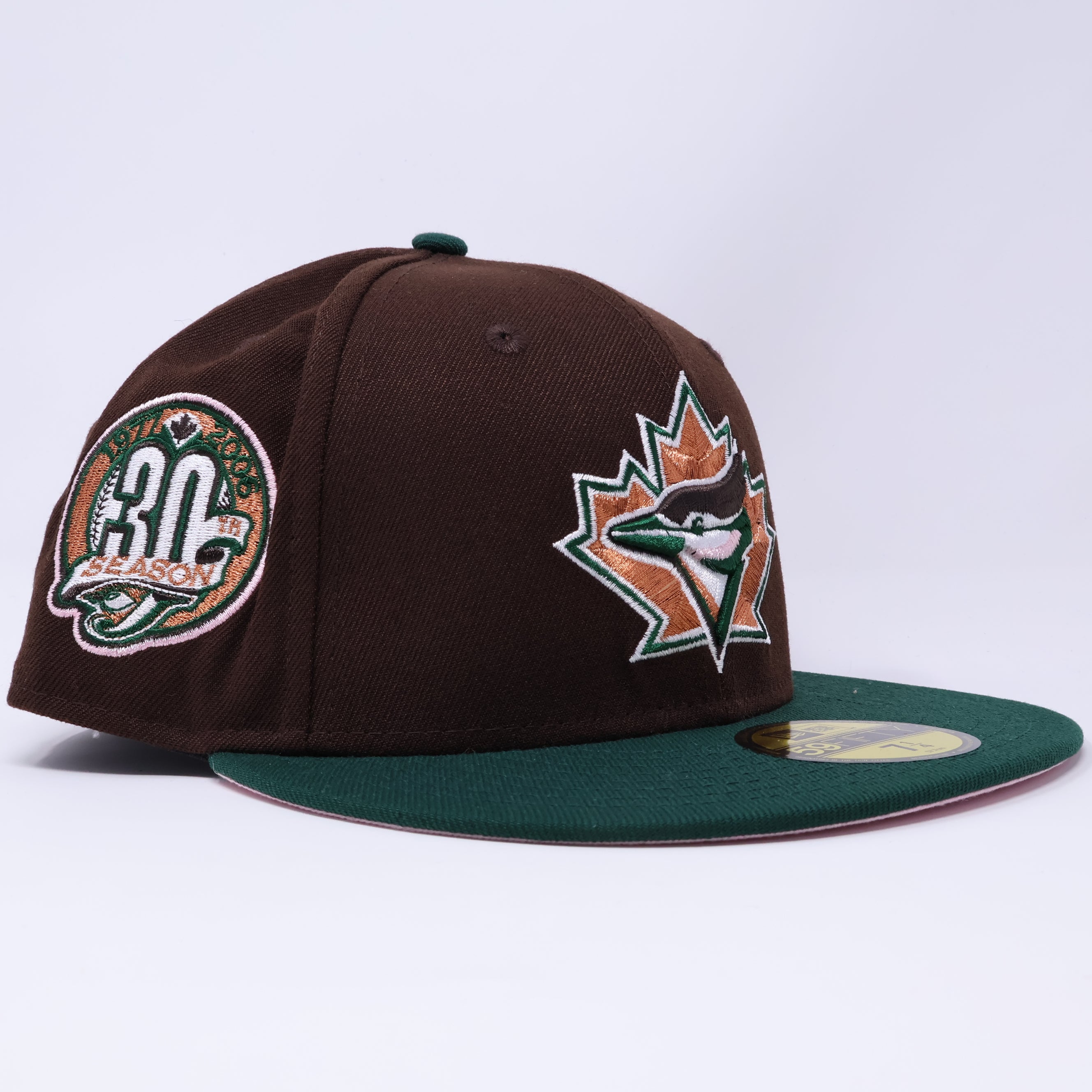 NWT 1/4 Brown Toronto Blue Jays 30th Season 59fifty New Era Fitted Hat Cap