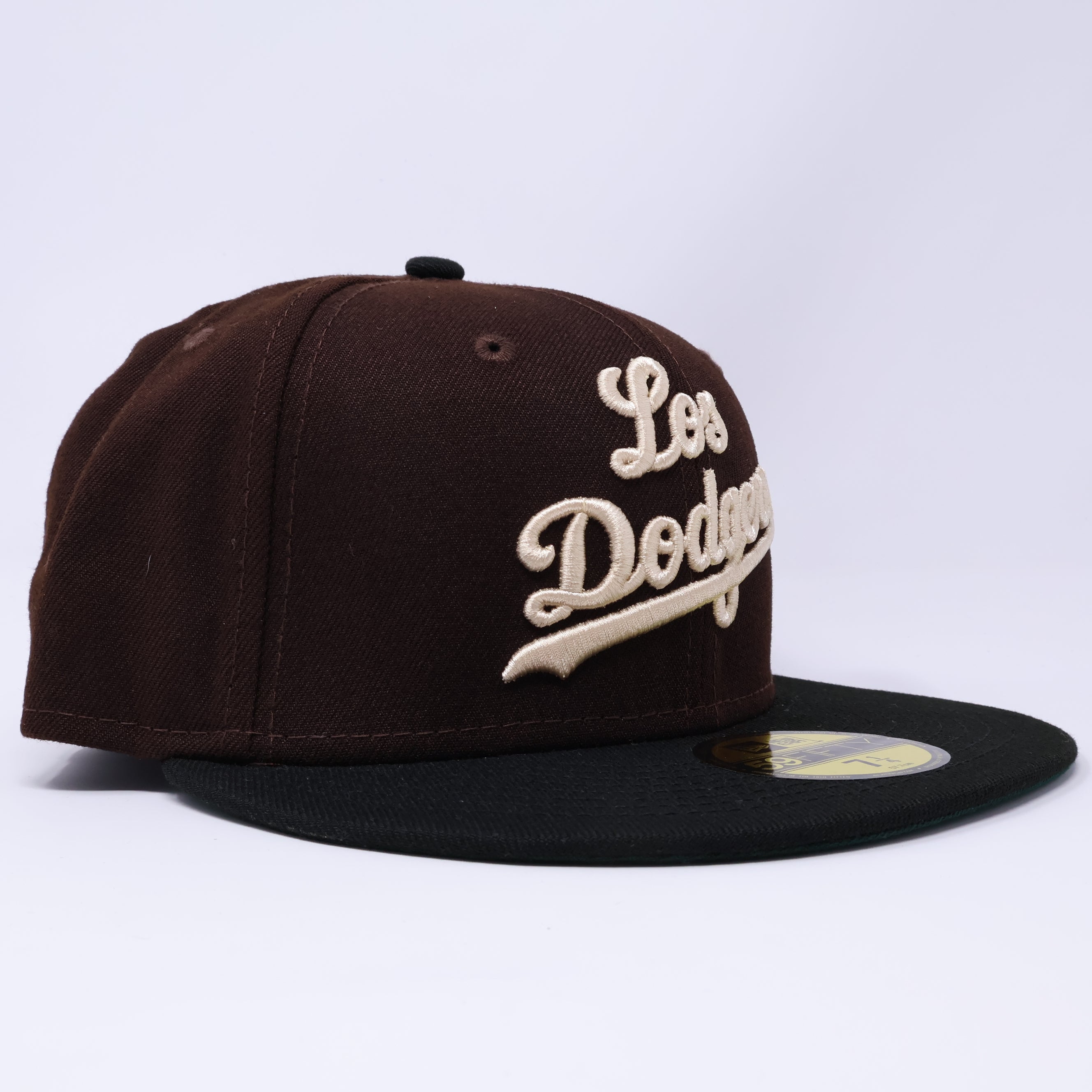 NWT 1/4 Brown Los Angeles Dodgers Simple Clean Dope 59fifty New Era Fitted Hat Cap