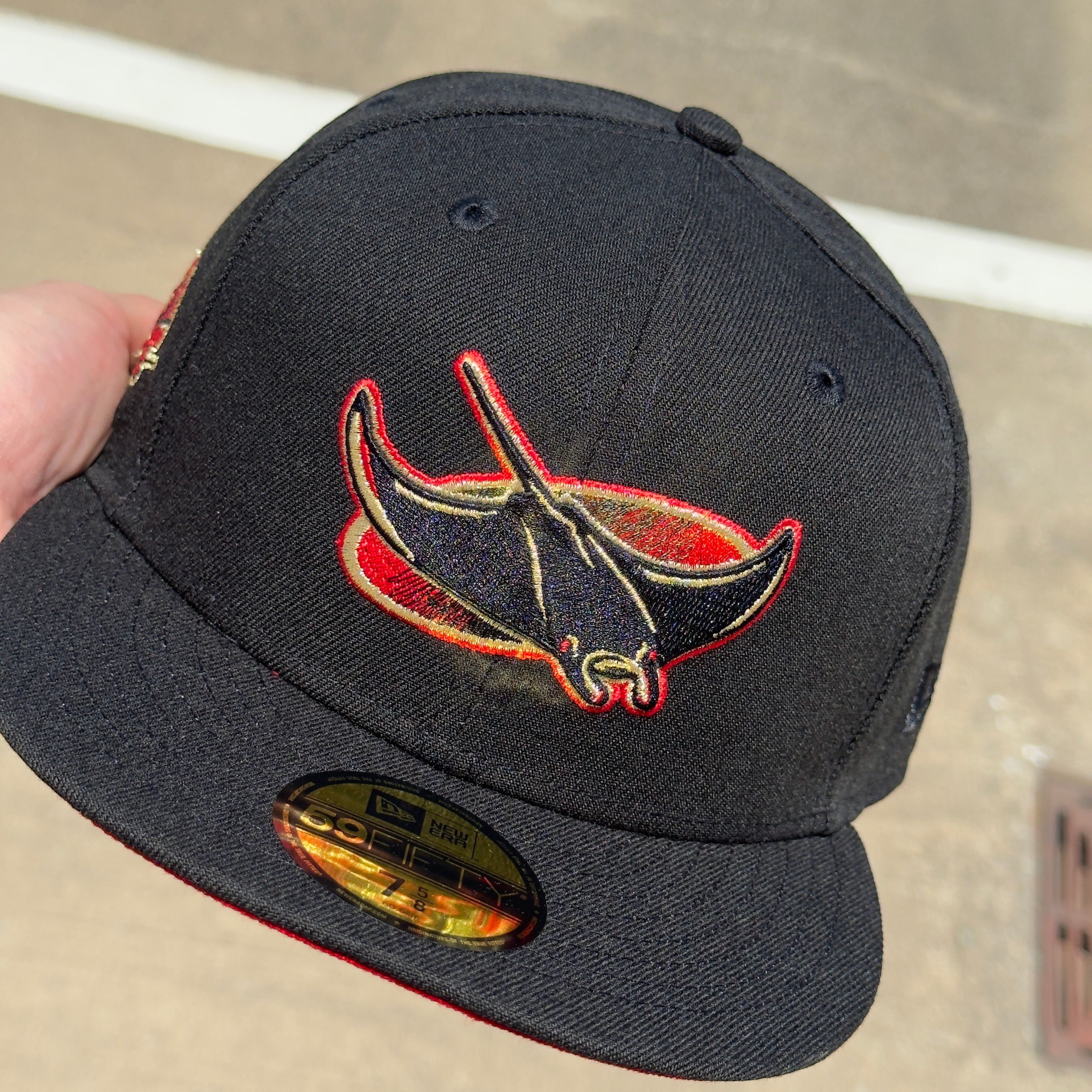 NEW Black Tampa Devil Rays Bays Season 1998 59fifty New Era Fitted Hat Cap