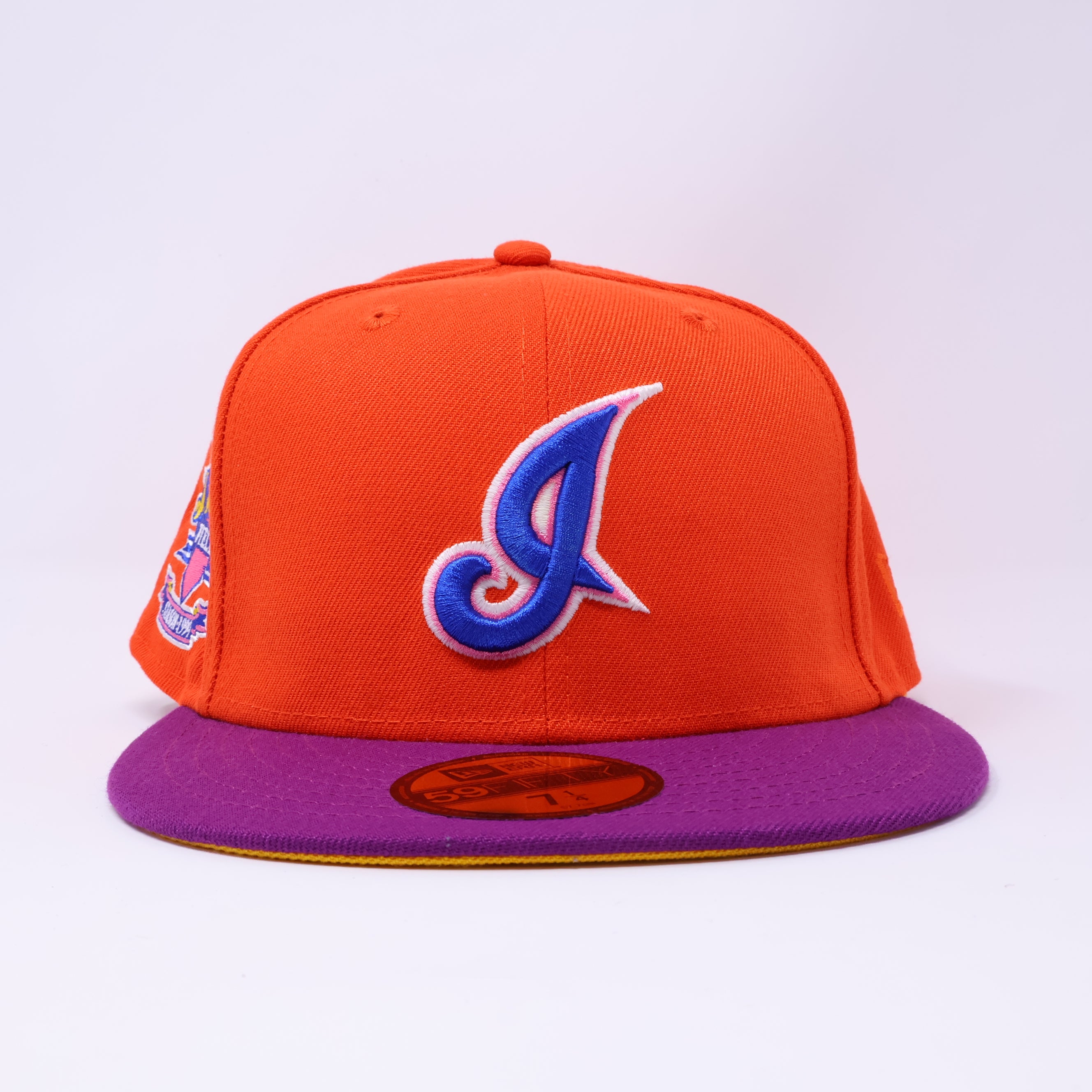 NWT 1/4 Orange Cleveland Indians Jacobs Field 59fifty New Era Fitted Hat Cap