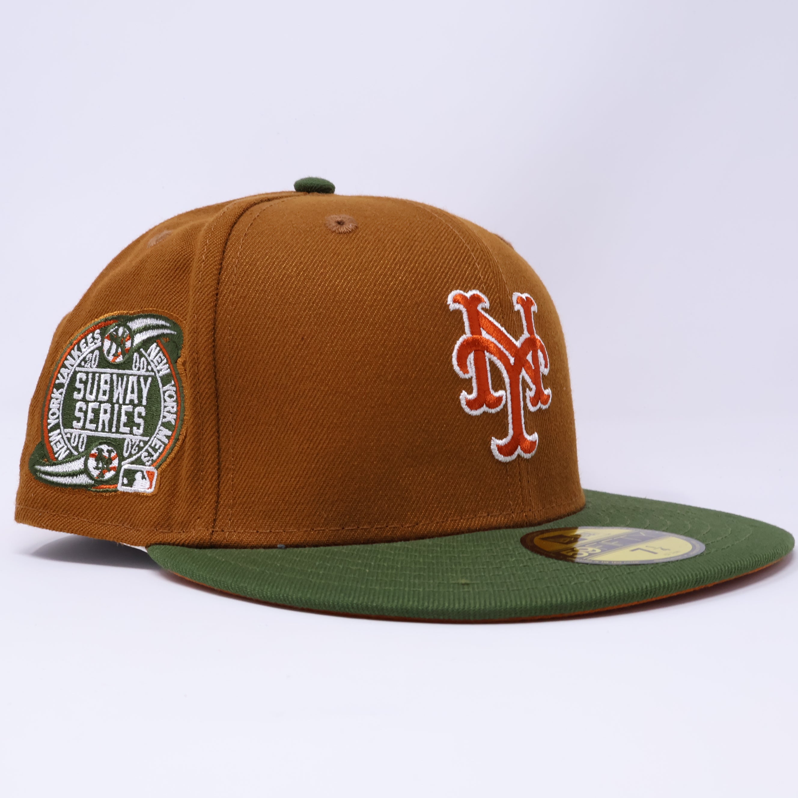 NWT 1/4 Brown New York Mets Subway Series 59fifty New Era Fitted Hat Cap