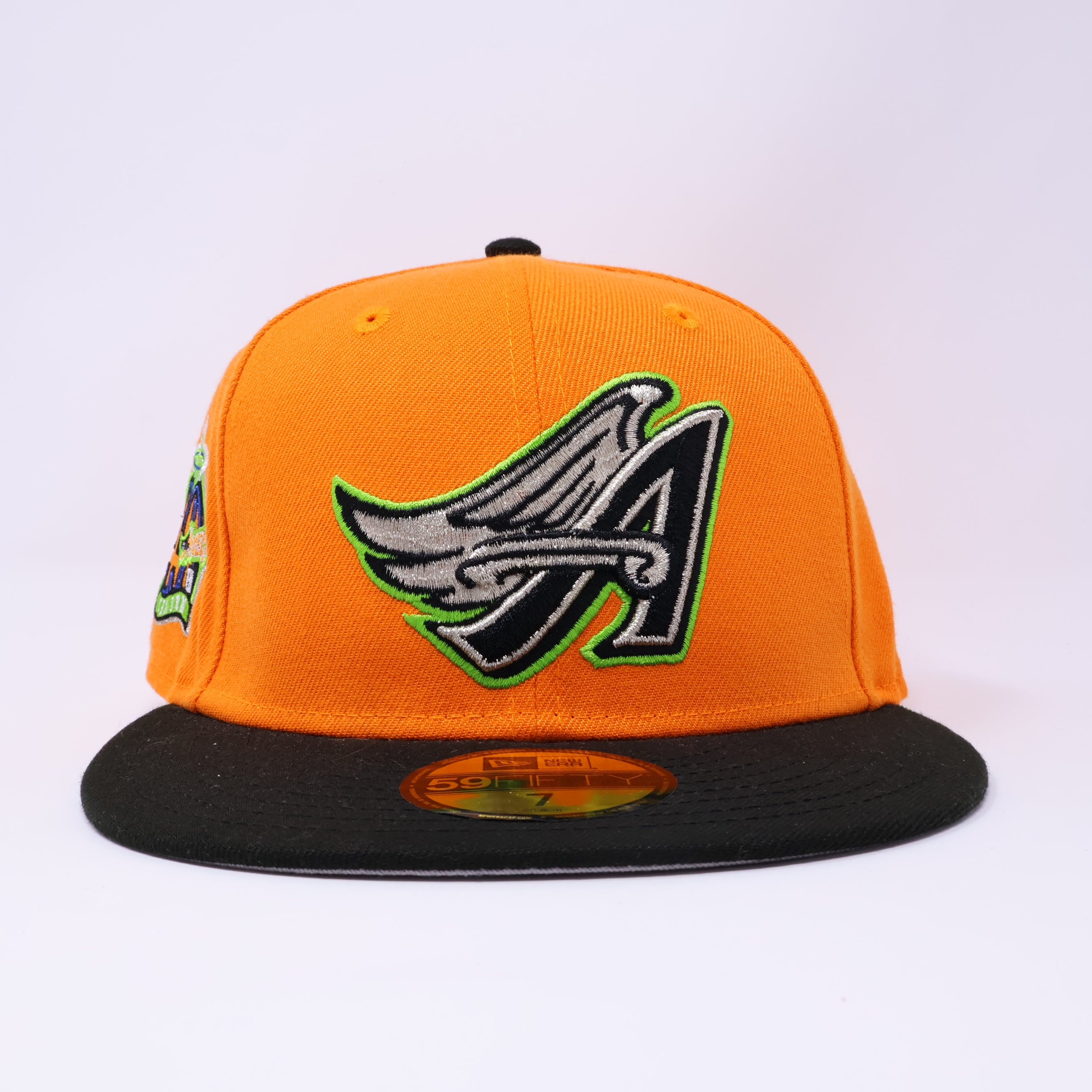 NWT 7 Orange Los Angeles Angels 40th Season 59fifty New Era Fitted Hat Cap