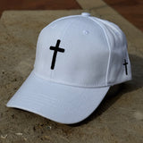 Cross Embroidered Christian Black Baseball Cap Adjustable Hat Jesus Simple