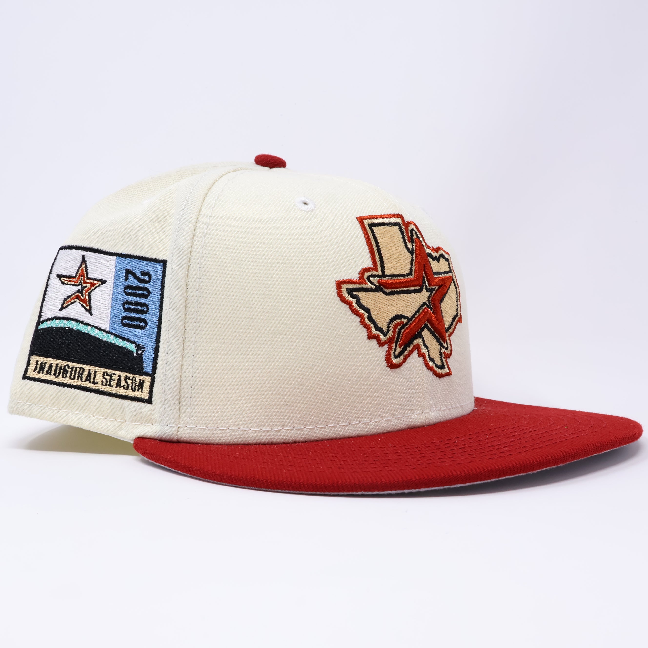 USED 1/2 Stone Houston Astros 2000 Inaugural Season Hatclub 59fifty New Era Fitted Hat Cap