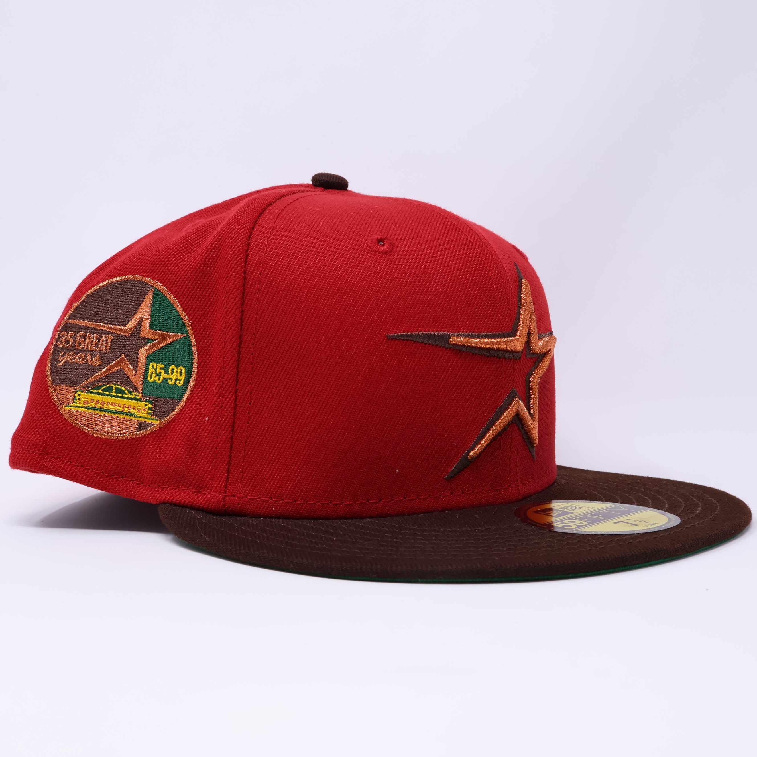 NWT 1/2 Red Houston Astros 35 Great Years 59fifty New Era Fitted Hat Cap
