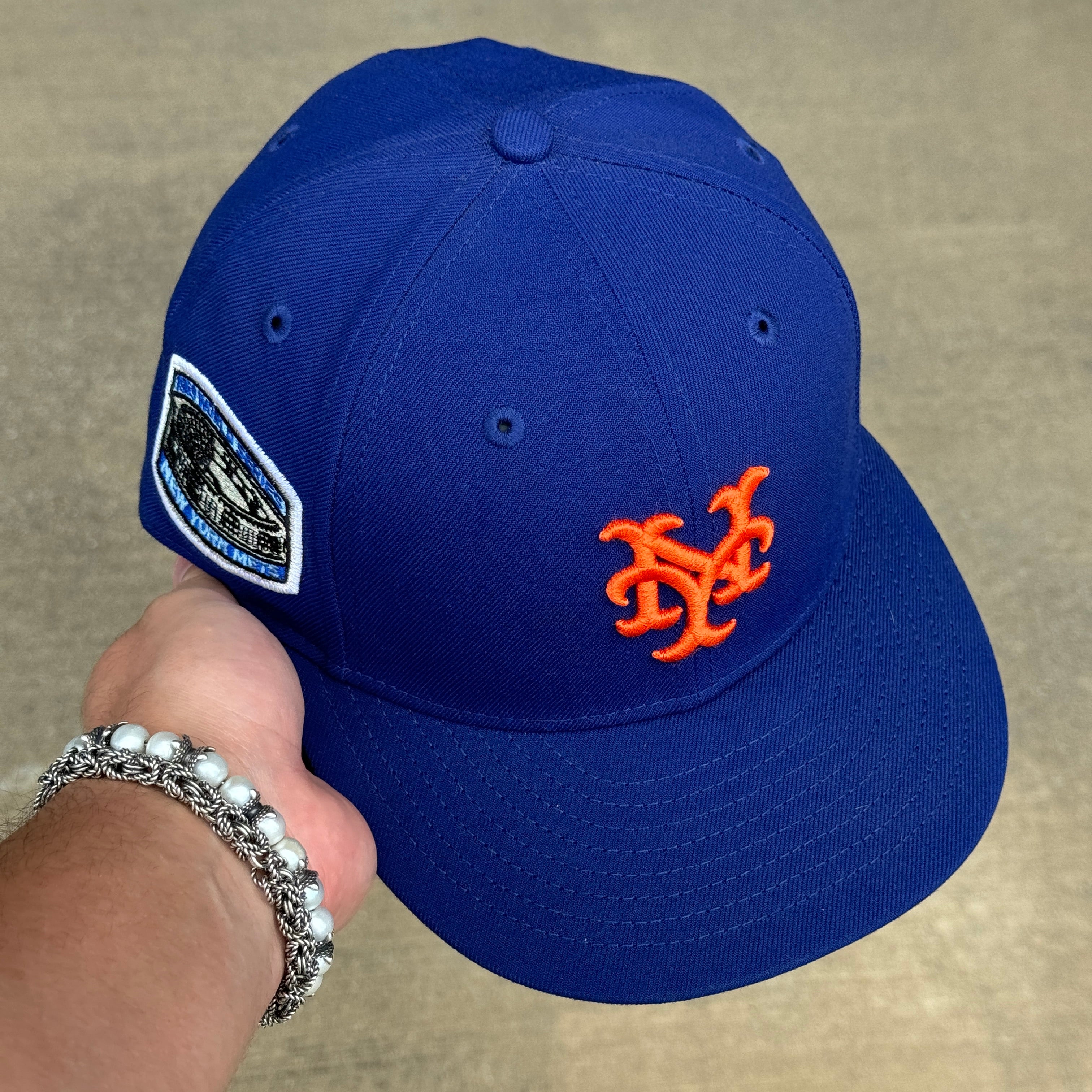 USED 1/2 Blue New York Mets 1969 World Series 59fifty New Era Fitted Hat Cap