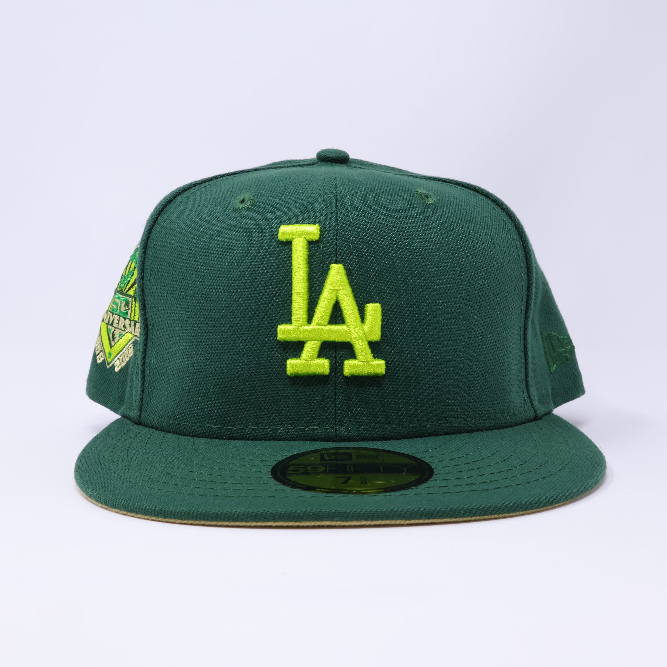 NWT Green Los Angeles Dodgers 50th Anniversary 59fifty New Era Fitted Hat Cap