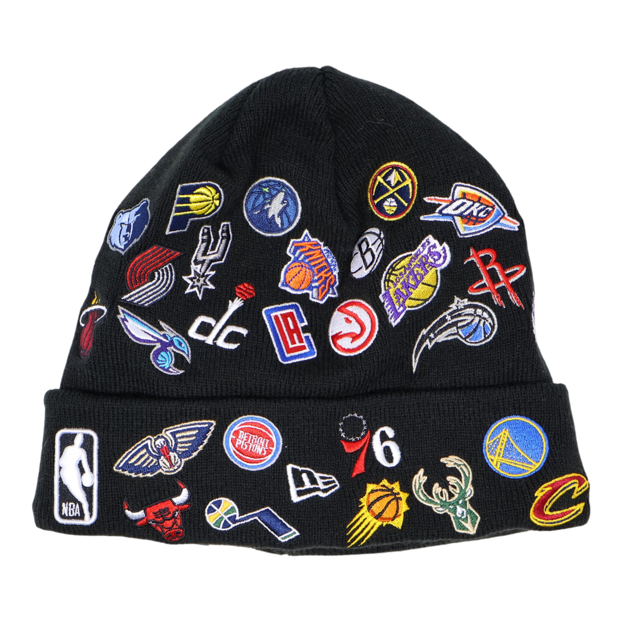 NWT NBA Logos Black Beanie New Era Unisex Mens Womens Ski Cap Warm Knit