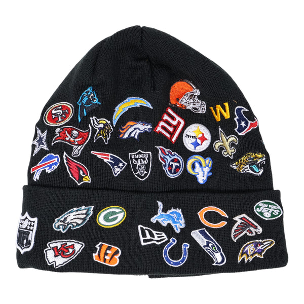 NWT NFL Logos Black Beanie New Era Unisex Mens Womens Ski Cap Warm