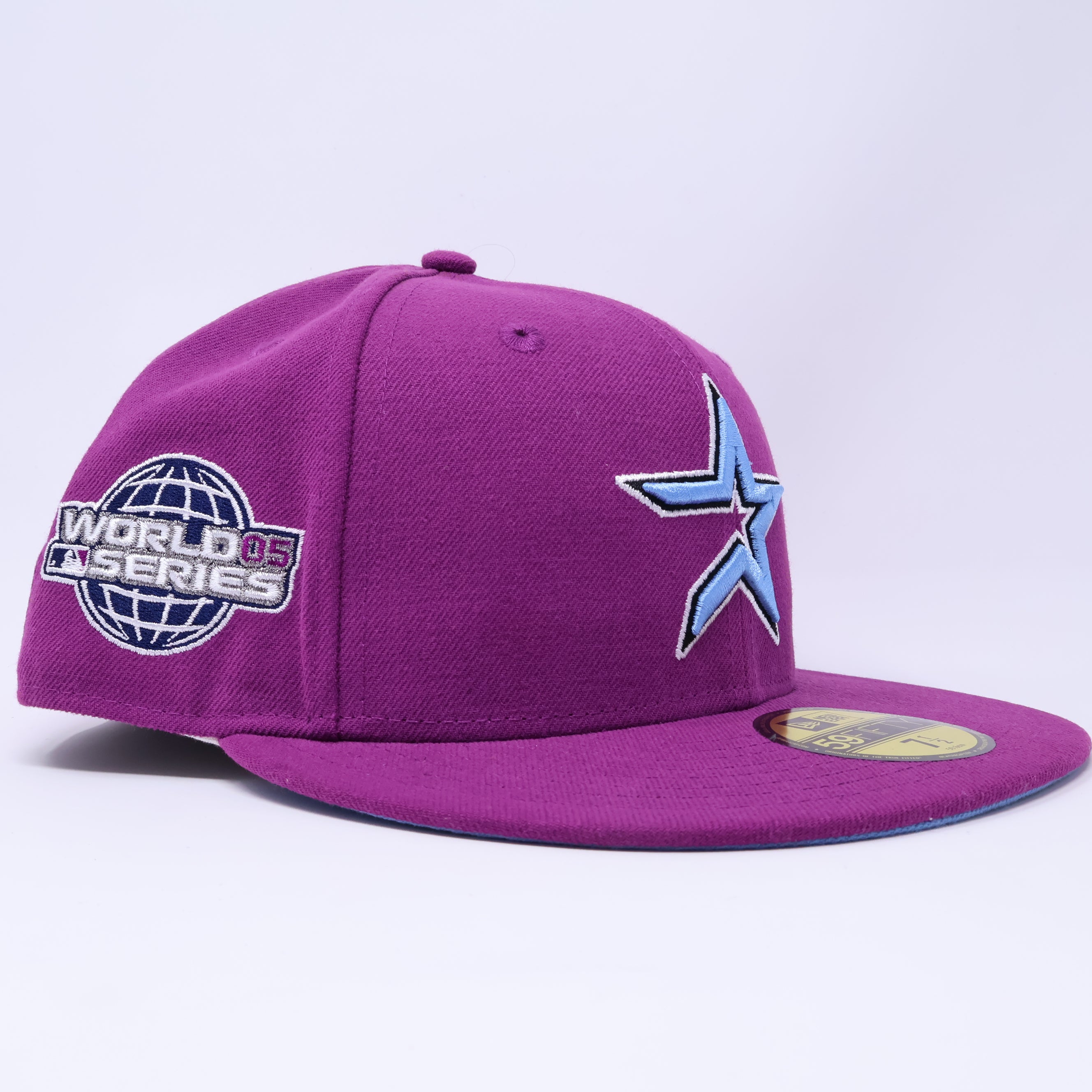 NWT Purple Houston Astros 2005 World Series 59fifty New Era Fitted Hat Cap