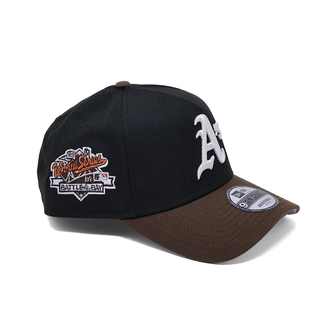 NWT Black Oakland Athletics 1989 World Series 9Forty A-Frame New Era Adjustable Snapback Hat 5 Panel